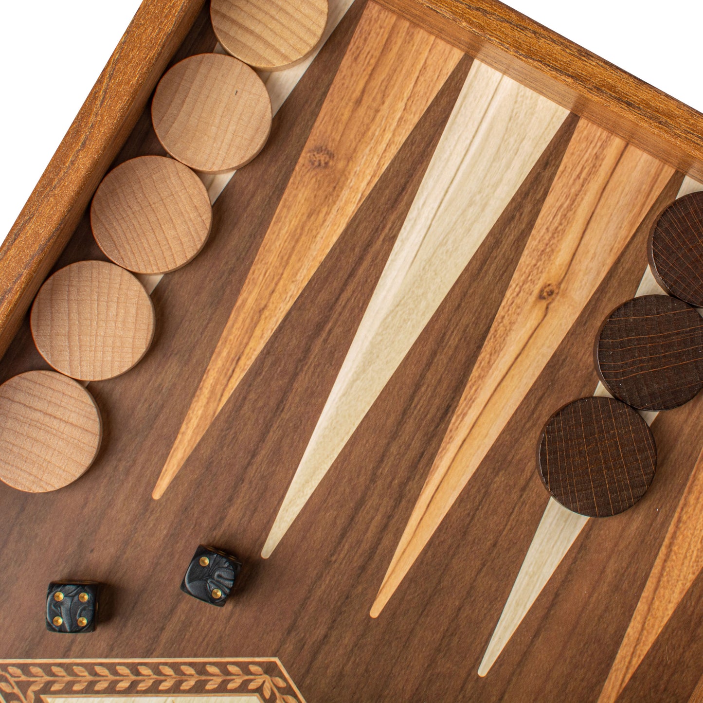 Handcrafted Olive Branch Design Backgammon Set (4 Sizes)