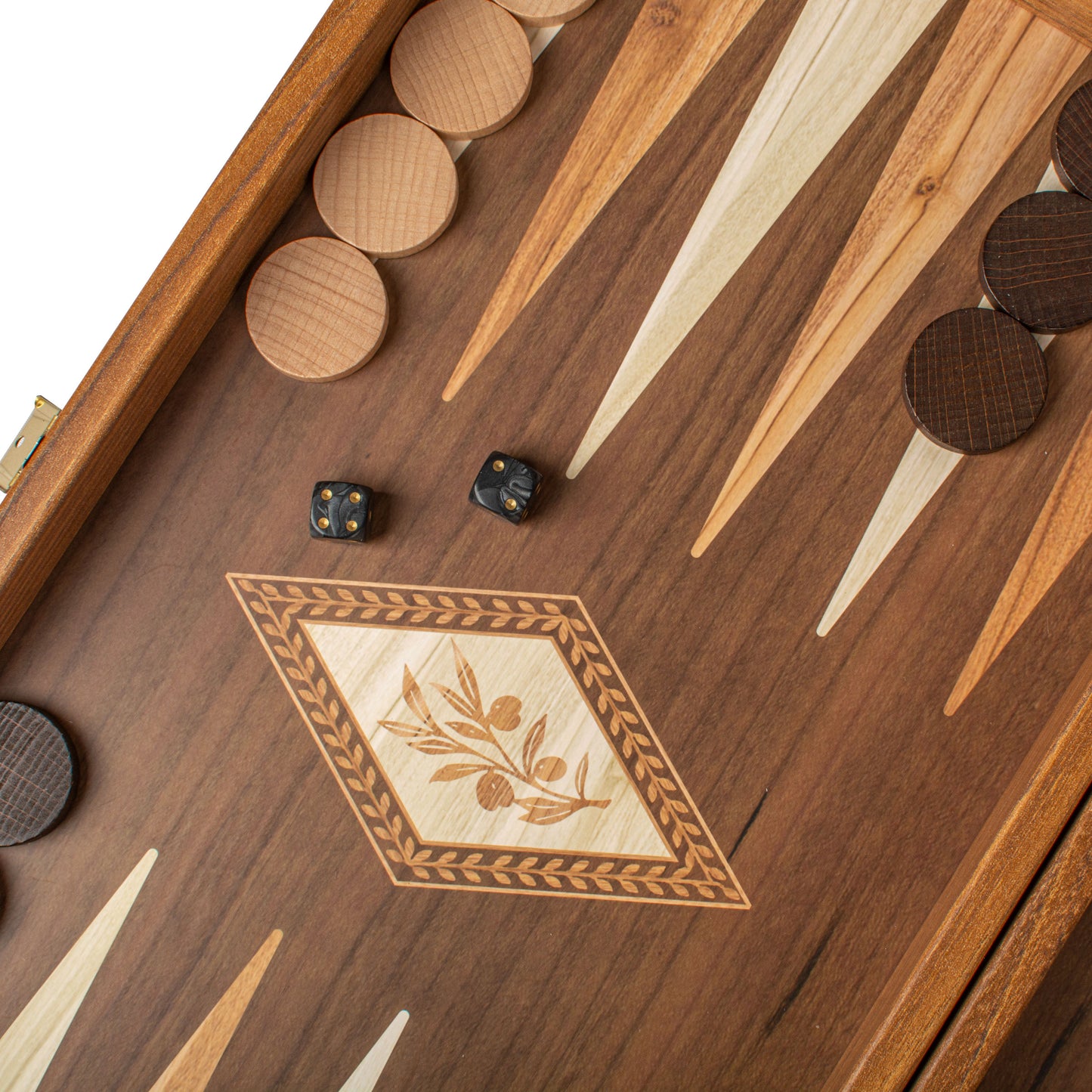 Handcrafted Olive Branch Design Backgammon Set (4 Sizes)