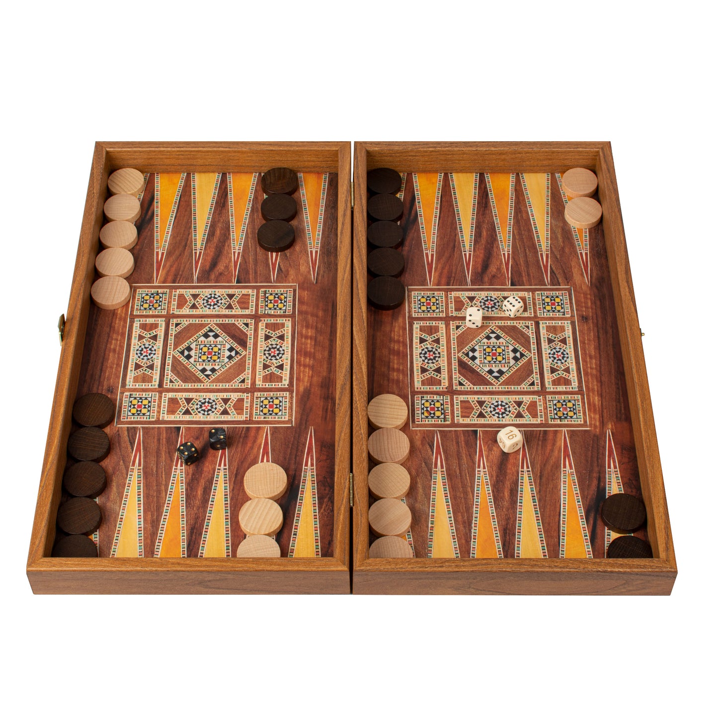Handcrafted Masaic Traditional Style Backgammon Set (4 Sizes)