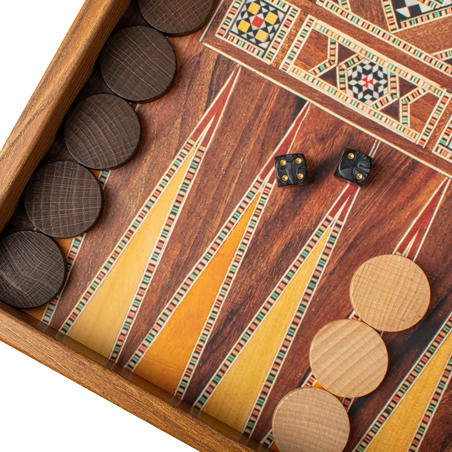 Handcrafted Masaic Traditional Style Backgammon Set (4 Sizes)