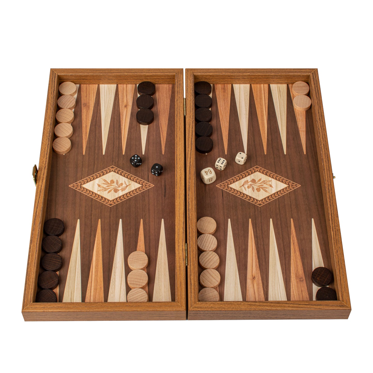 Handcrafted Olive Branch Design Backgammon Set (4 Sizes)