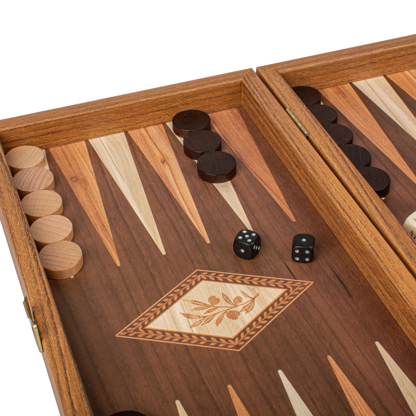 Handcrafted Olive Branch Design Backgammon Set (4 Sizes)
