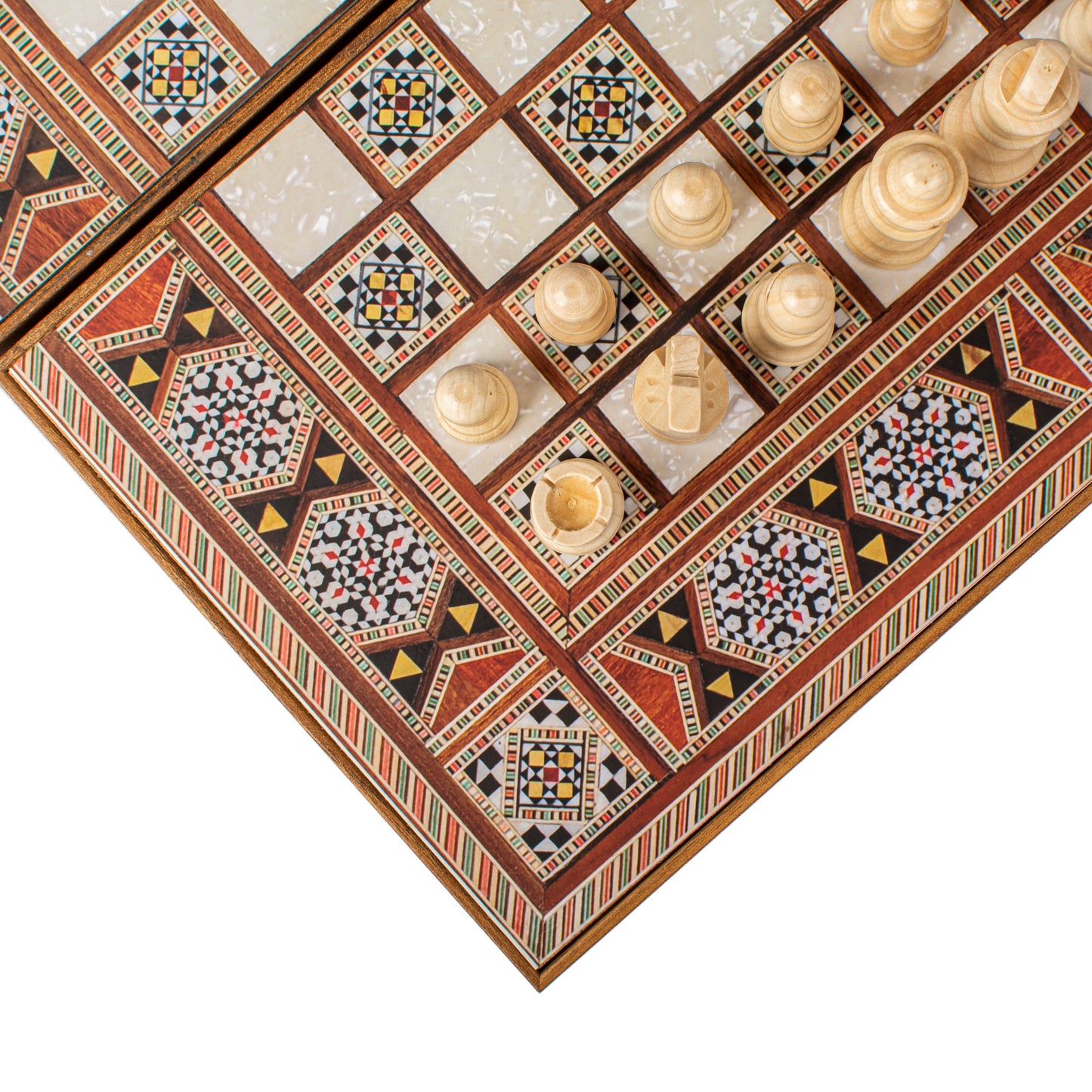 Handcrafted Masaic Traditional Style Backgammon Set (4 Sizes)