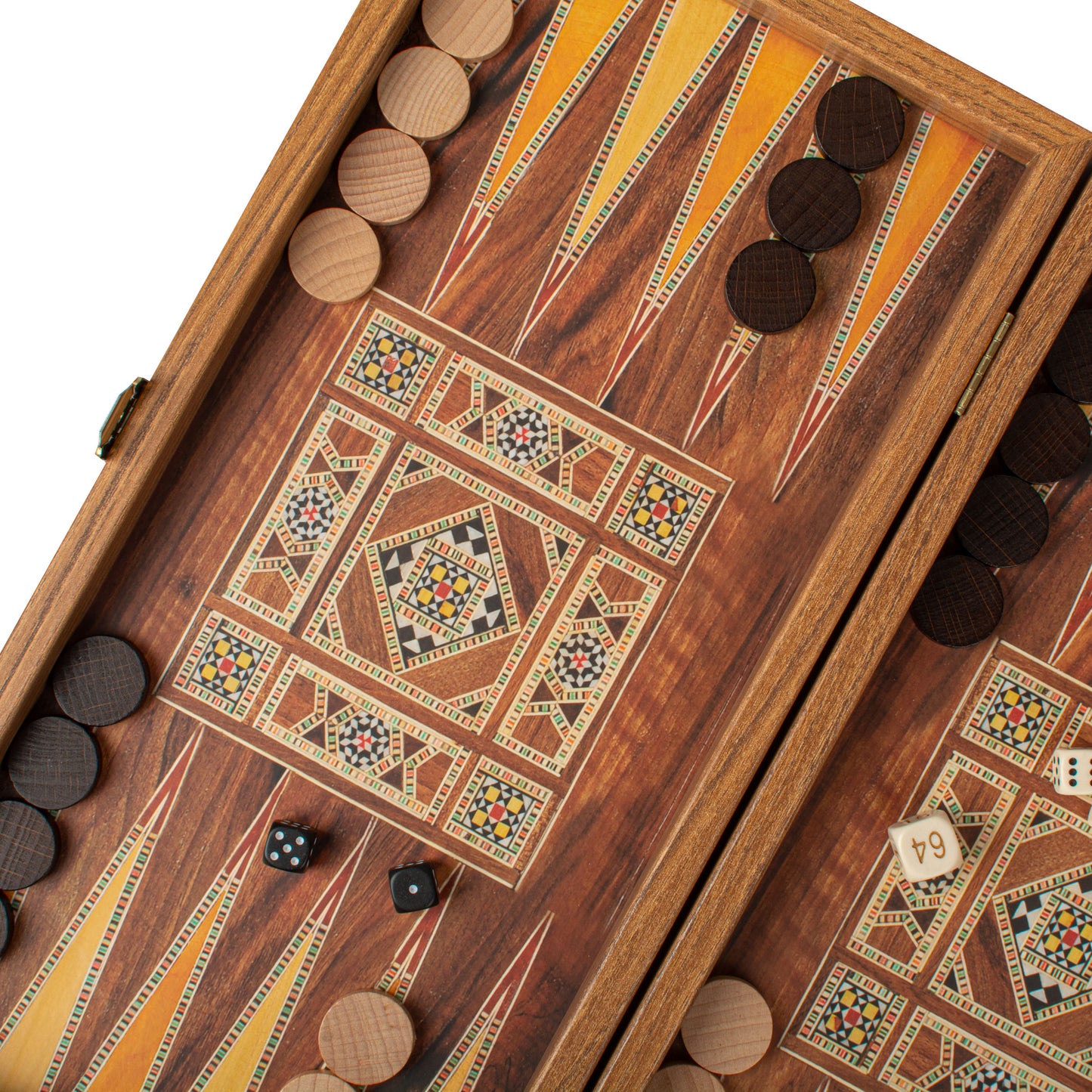 Handcrafted Masaic Traditional Style Backgammon Set (4 Sizes)