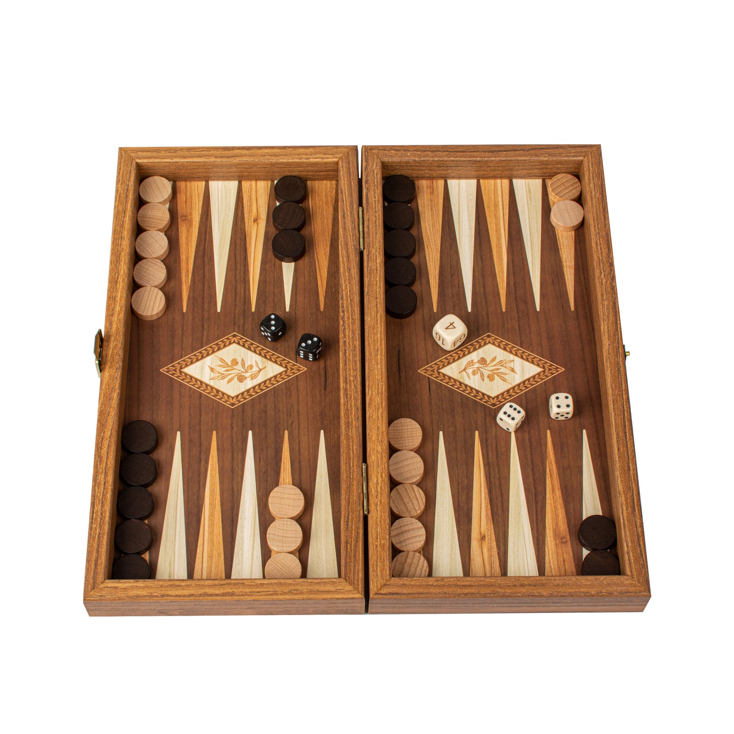 Handcrafted Olive Branch Design Backgammon Set (4 Sizes)