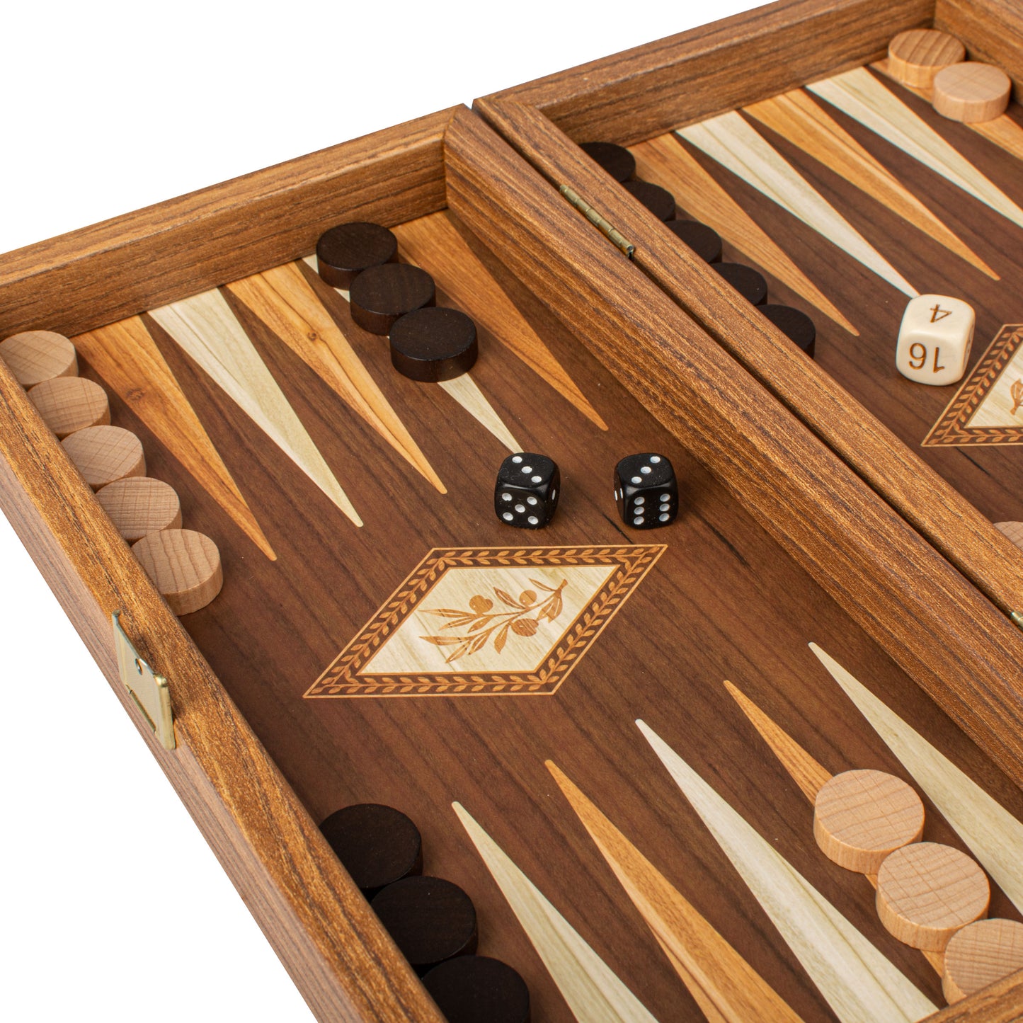 Handcrafted Olive Branch Design Backgammon Set (4 Sizes)