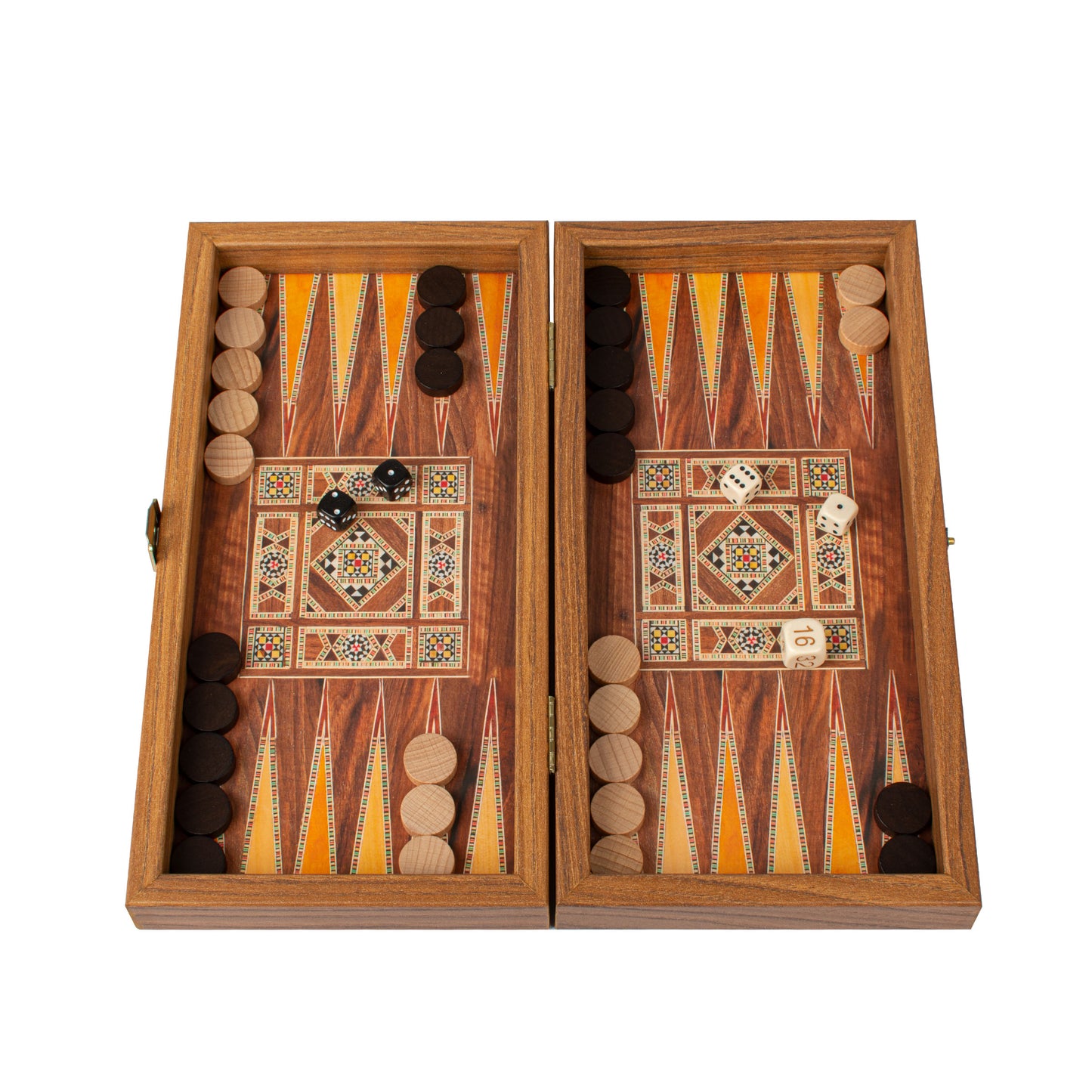 Handcrafted Masaic Traditional Style Backgammon Set (4 Sizes)