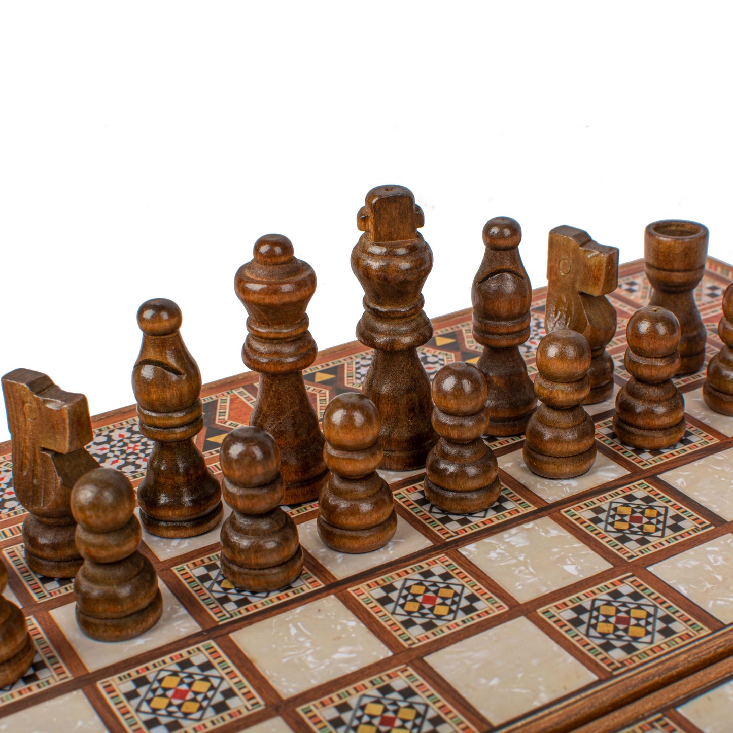 Handcrafted Masaic Traditional Style Backgammon Set (4 Sizes)