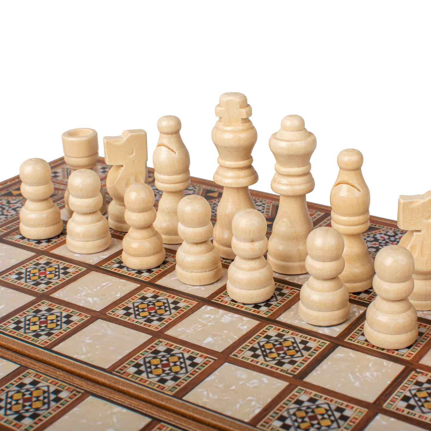 Handcrafted Masaic Traditional Style Backgammon Set (4 Sizes)