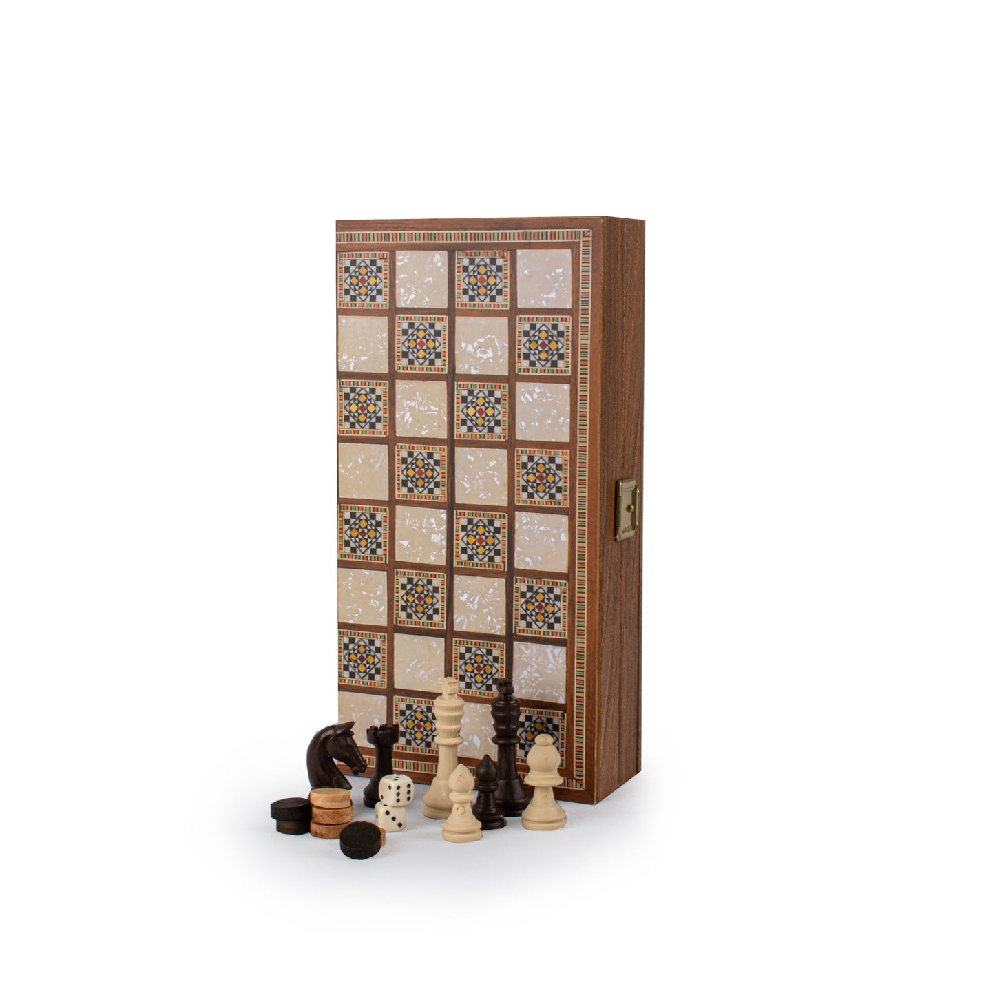 Handcrafted Masaic Traditional Style Backgammon Set (4 Sizes)