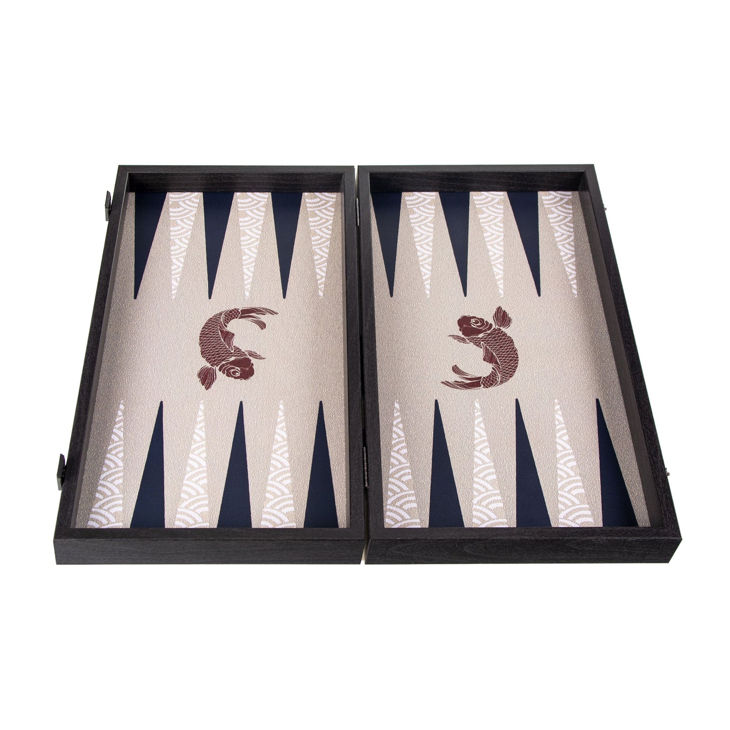 Handcrafted Japanese Koi Fish Backgammon Set - Artistic and Unique - Premium Backgammon from MANOPOULOS Chess & Backgammon - Just €79! Shop now at MANOPOULOS Chess & Backgammon