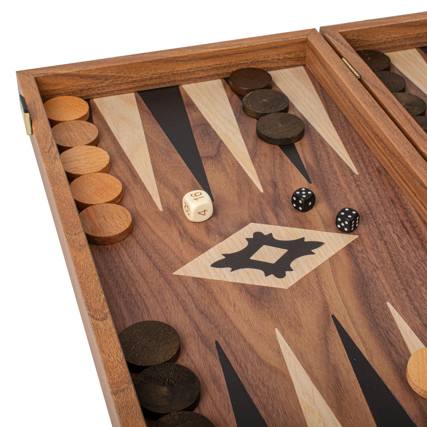 Handcrafted Walnut Replica Wood Backgammon Set (4 Sizes)