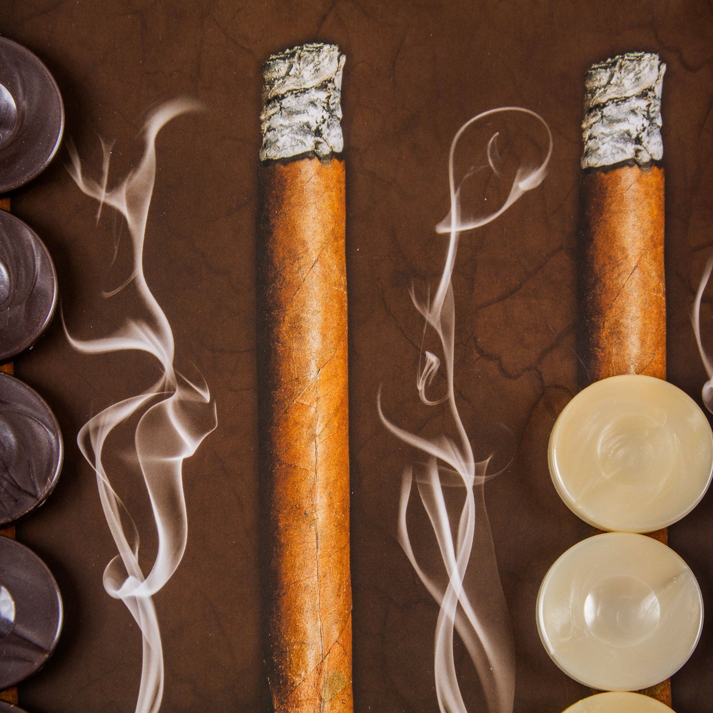 Handcrafted Creative Backgammon Set - Robusto Cigar Design - Premium Backgammon from MANOPOULOS Chess & Backgammon - Just €79! Shop now at MANOPOULOS Chess & Backgammon