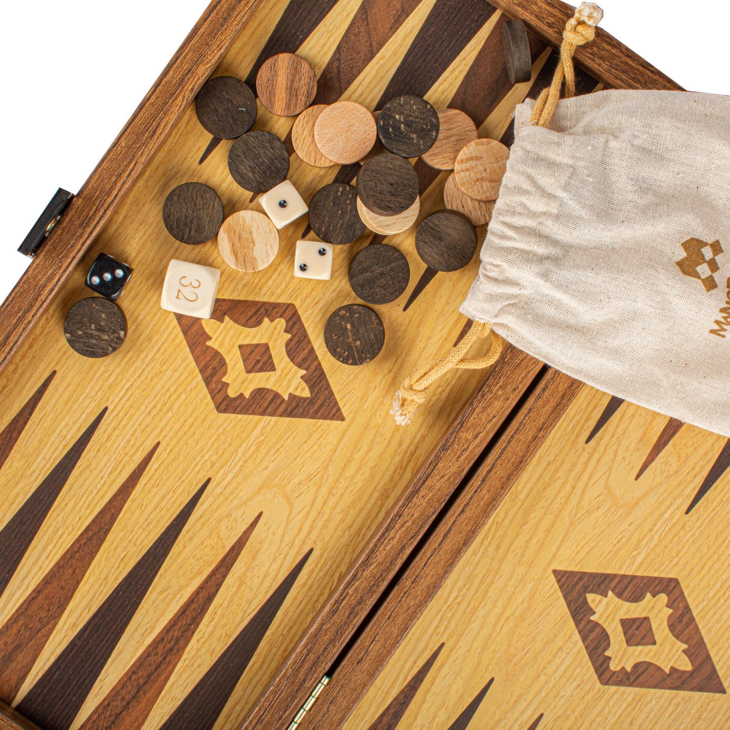 OAK AND WALNUT REPLICA wood - Premium Backgammon from MANOPOULOS Chess & Backgammon - Just €21.80! Shop now at MANOPOULOS Chess & Backgammon
