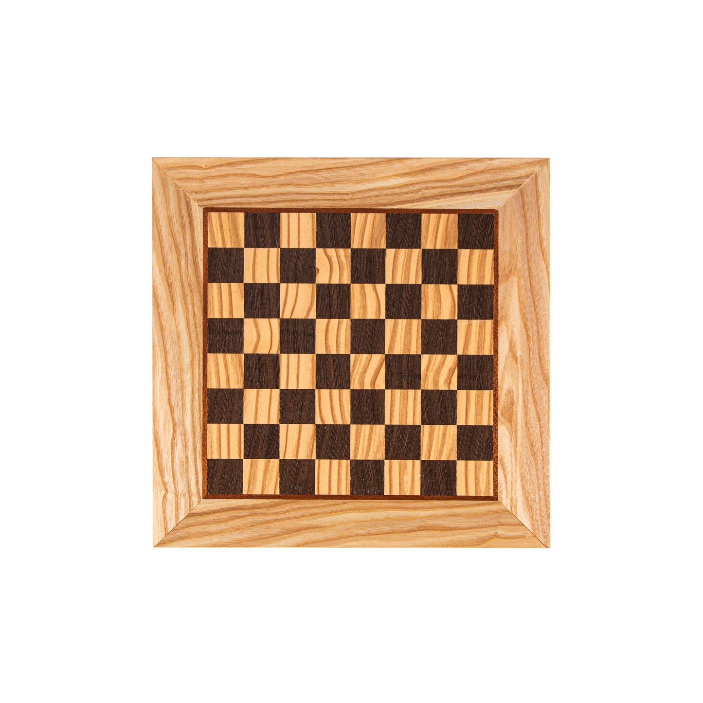 Handcrafted Olive Wood & Wenge Inlaid Chessboard - 34x34cm (Small) - Premium Chess from MANOPOULOS Chess & Backgammon - Just €69.50! Shop now at MANOPOULOS Chess & Backgammon