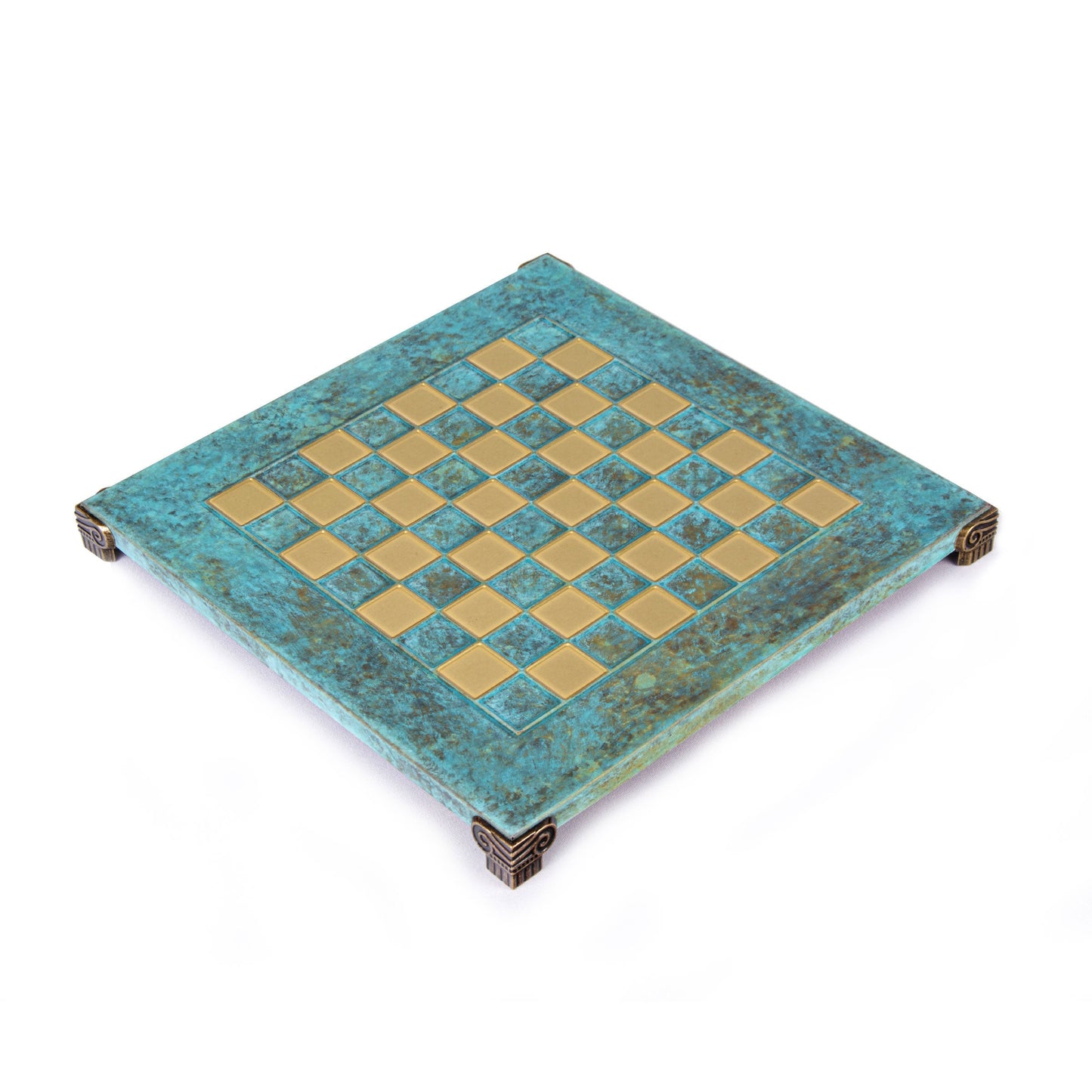 Handcrafted Brass Chessboard - 28x28cm (Available in Brown, Red, Blue, Green, and Turquoise) - Premium Chess from MANOPOULOS Chess & Backgammon - Just €69! Shop now at MANOPOULOS Chess & Backgammon