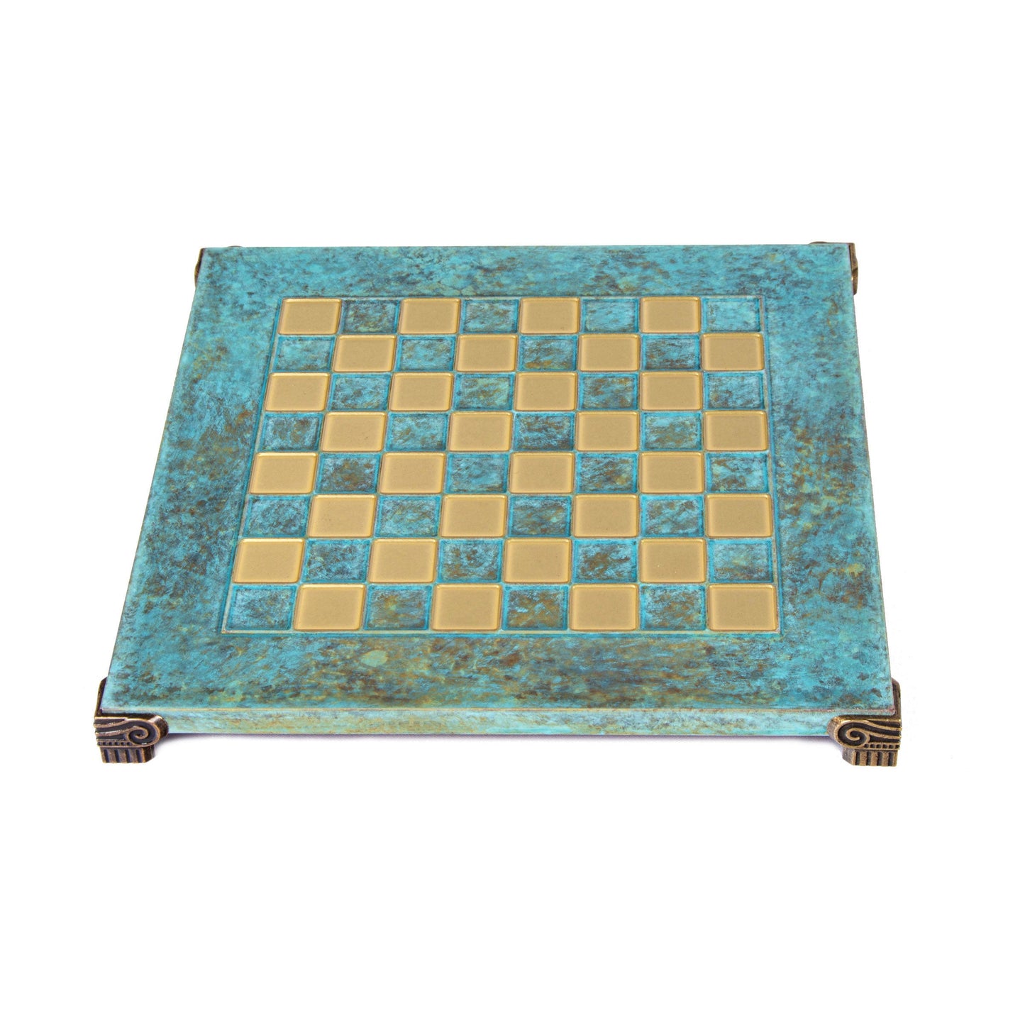 Handcrafted Brass Chessboard - 28x28cm (Available in Brown, Red, Blue, Green, and Turquoise) - Premium Chess from MANOPOULOS Chess & Backgammon - Just €69! Shop now at MANOPOULOS Chess & Backgammon