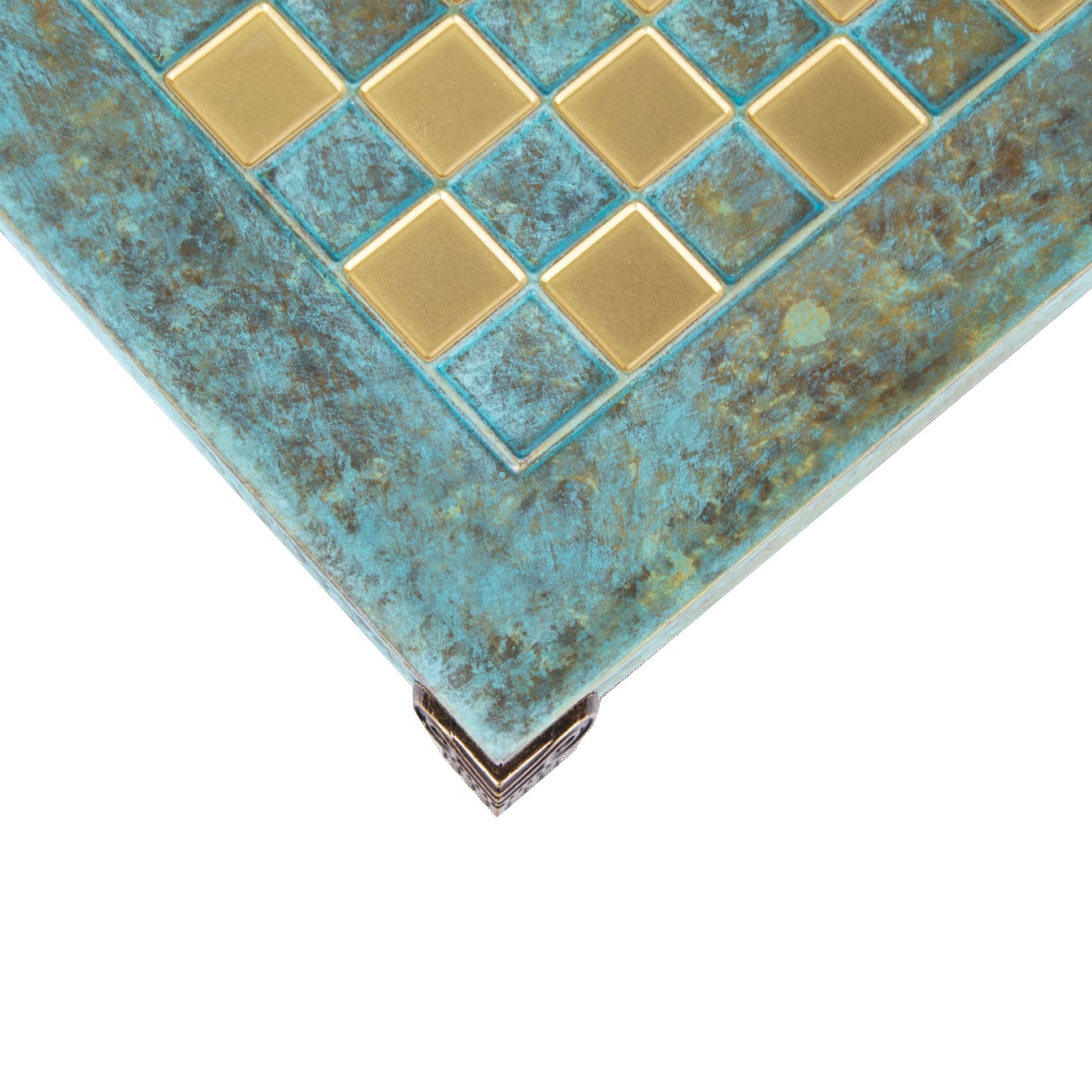 Handcrafted Brass Chessboard - 28x28cm (Available in Brown, Red, Blue, Green, and Turquoise) - Premium Chess from MANOPOULOS Chess & Backgammon - Just €69! Shop now at MANOPOULOS Chess & Backgammon