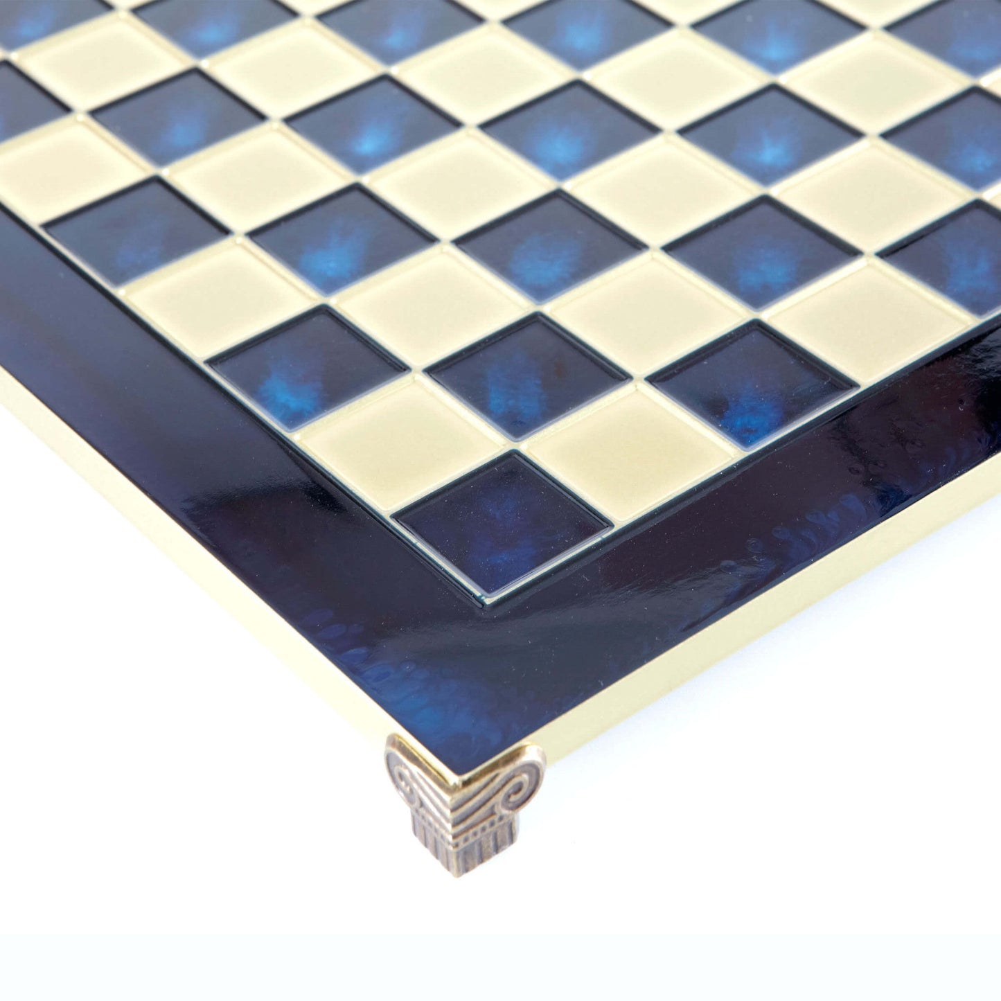 Handcrafted Brass Chessboard - 28x28cm (Available in Brown, Red, Blue, Green, and Turquoise) - Premium Chess from MANOPOULOS Chess & Backgammon - Just €69! Shop now at MANOPOULOS Chess & Backgammon