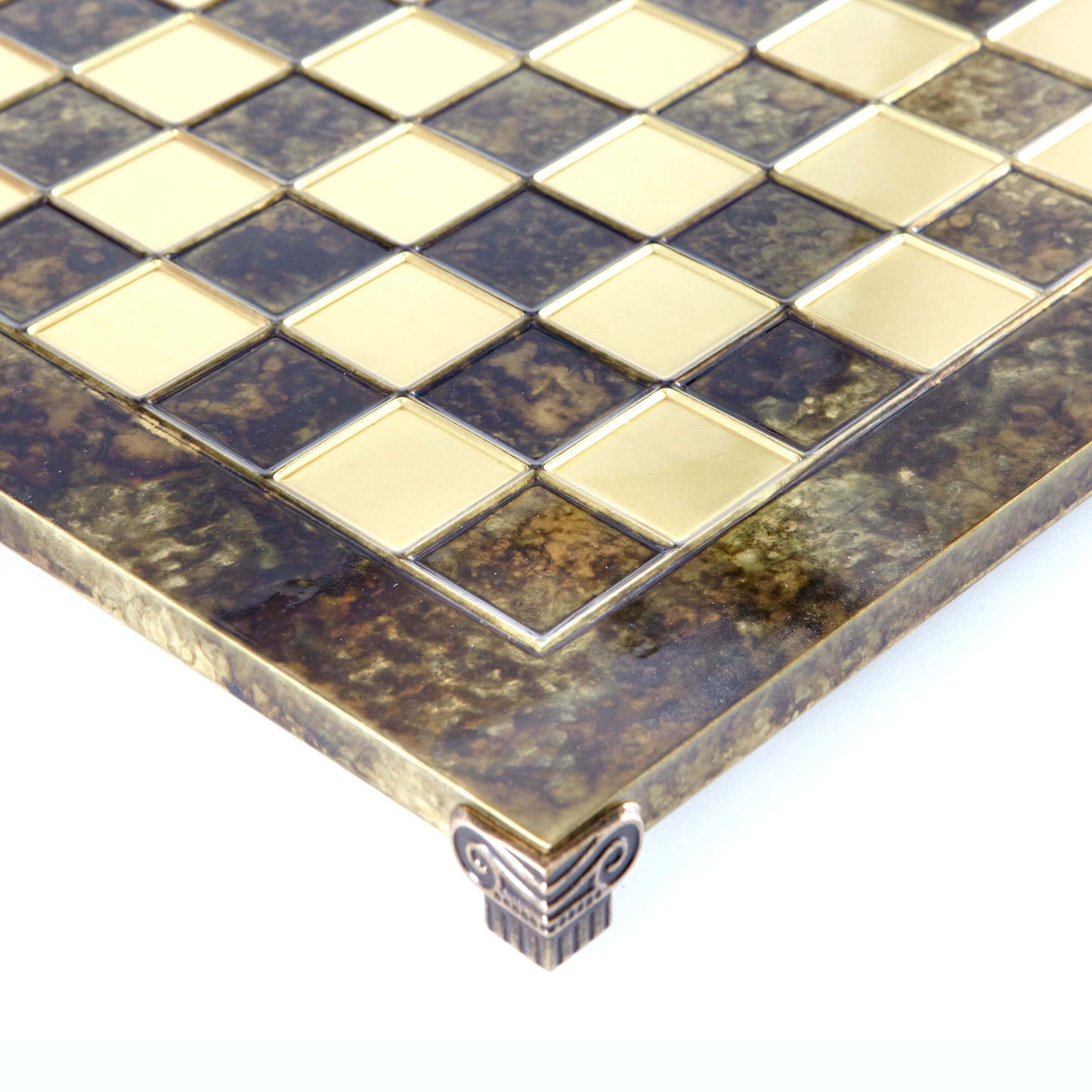 Handcrafted Brass Chessboard - 36x36cm (Available in Brown, Red, Blue, Green, and Turquoise) - Premium Chess from MANOPOULOS Chess & Backgammon - Just €94! Shop now at MANOPOULOS Chess & Backgammon