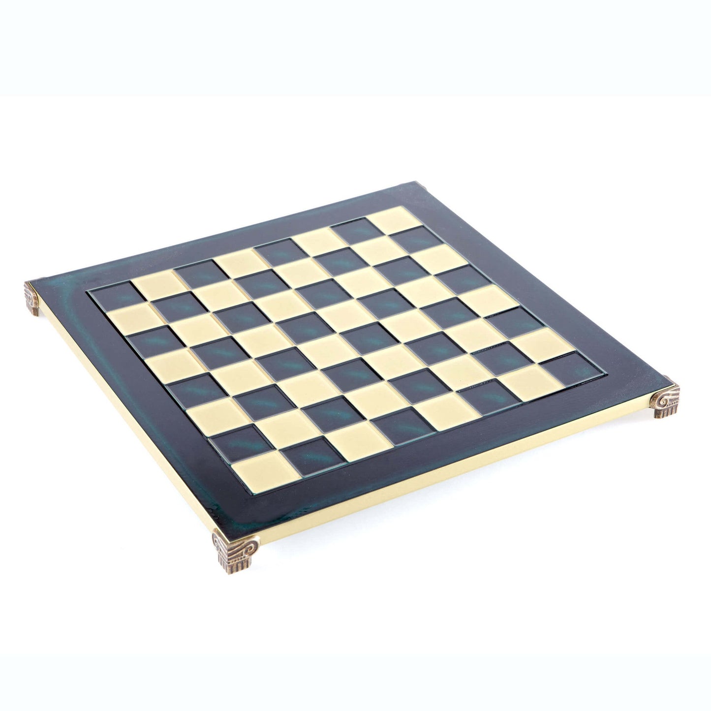 Handcrafted Brass Chessboard - 28x28cm (Available in Brown, Red, Blue, Green, and Turquoise) - Premium Chess from MANOPOULOS Chess & Backgammon - Just €69! Shop now at MANOPOULOS Chess & Backgammon