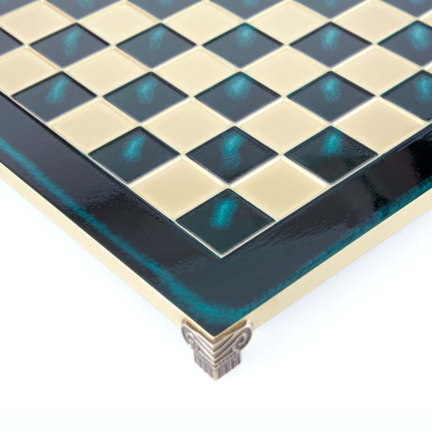 Handcrafted Brass Chessboard - 36x36cm (Available in Brown, Red, Blue, Green, and Turquoise) - Premium Chess from MANOPOULOS Chess & Backgammon - Just €94! Shop now at MANOPOULOS Chess & Backgammon
