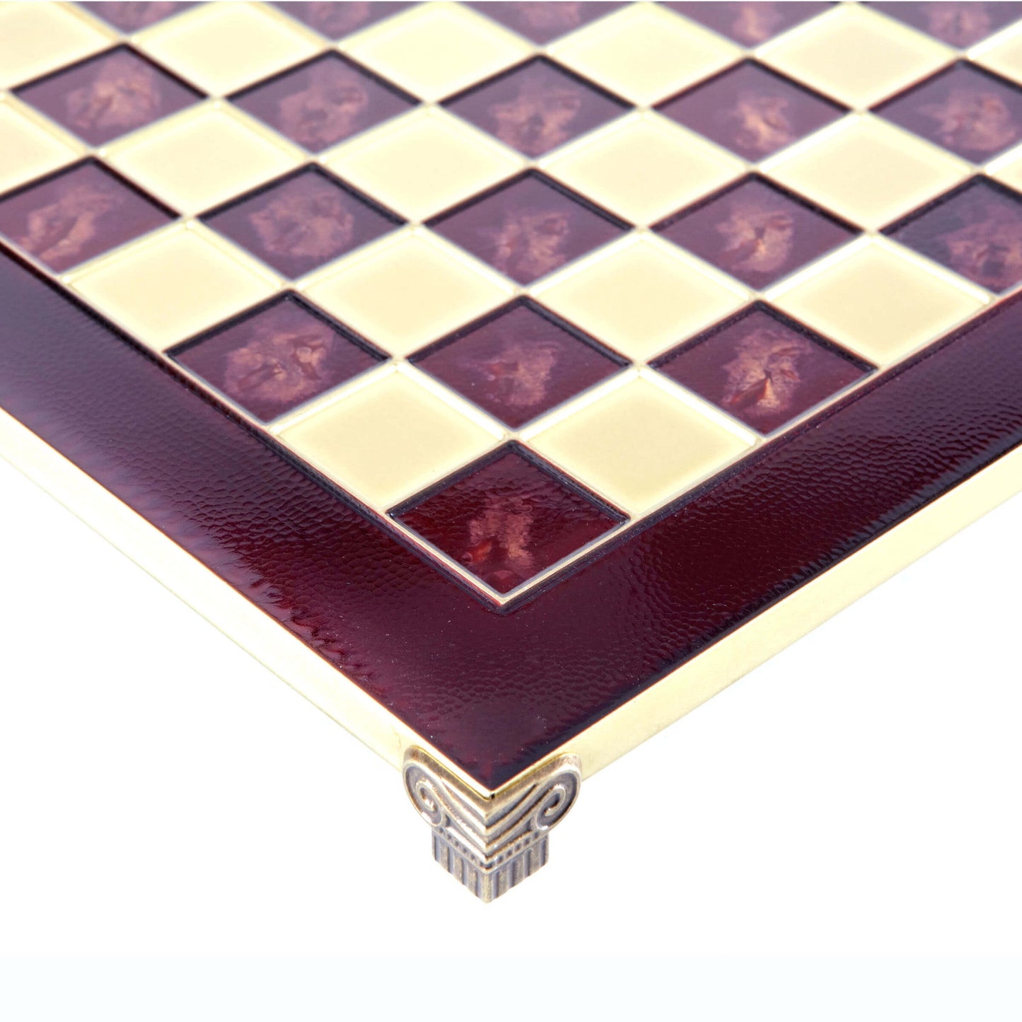 Handcrafted Brass Chessboard - 28x28cm (Available in Brown, Red, Blue, Green, and Turquoise) - Premium Chess from MANOPOULOS Chess & Backgammon - Just €69! Shop now at MANOPOULOS Chess & Backgammon