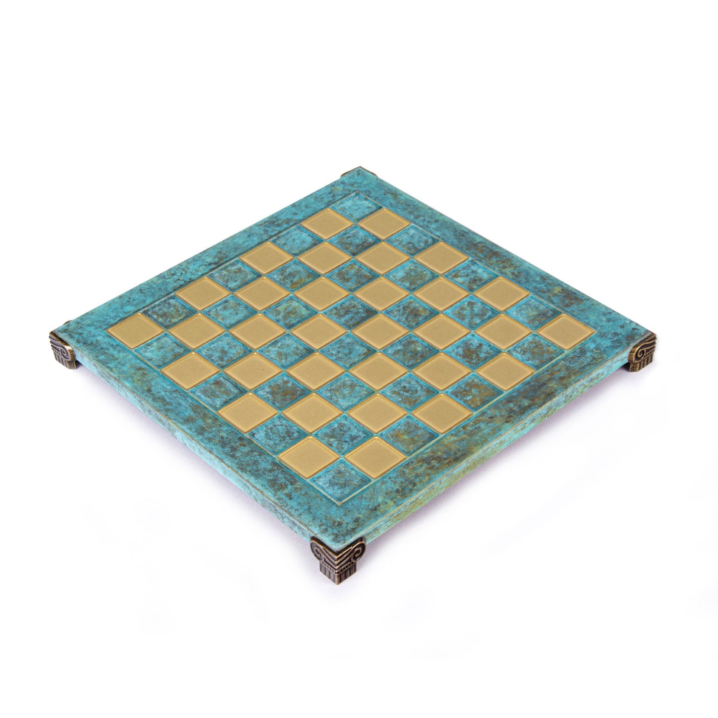 Handcrafted Brass Chessboard - 36x36cm (Available in Brown, Red, Blue, Green, and Turquoise) - Premium Chess from MANOPOULOS Chess & Backgammon - Just €94! Shop now at MANOPOULOS Chess & Backgammon
