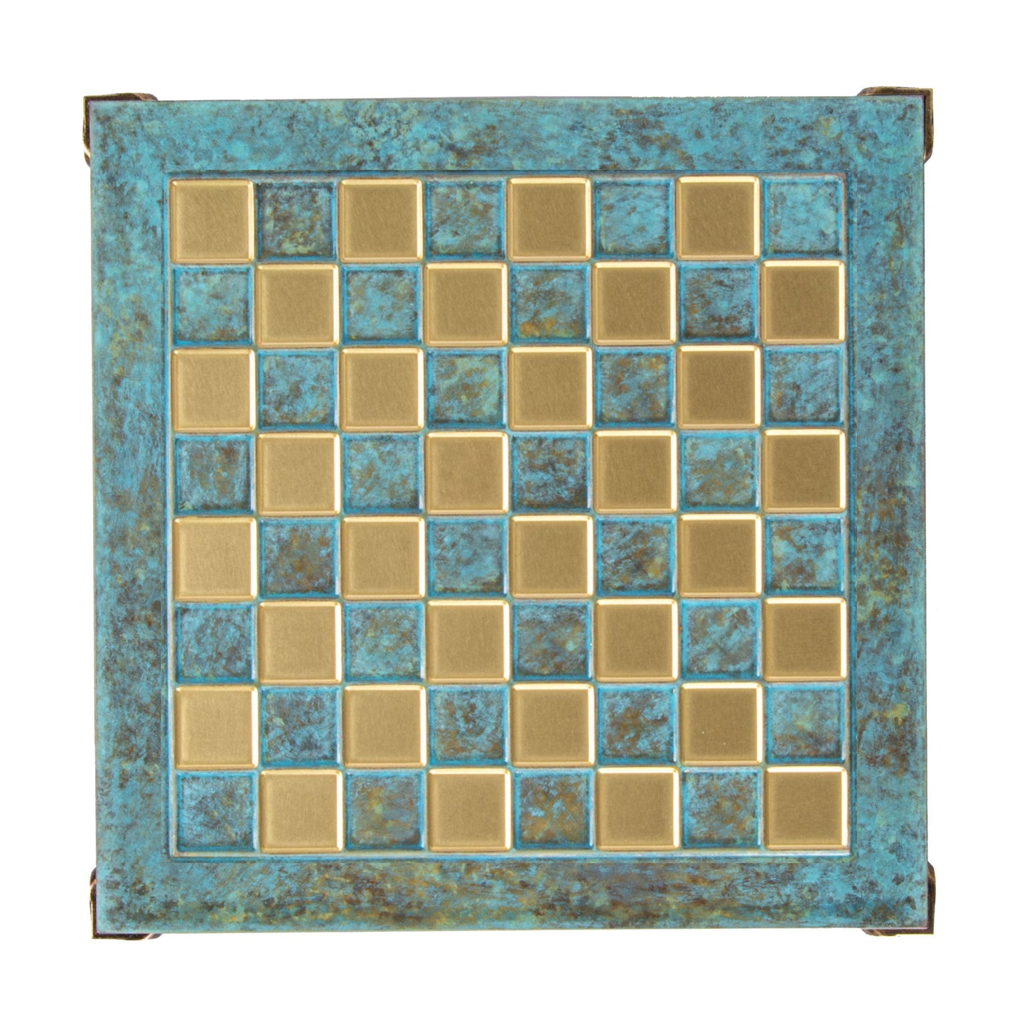 Handcrafted Brass Chessboard - 36x36cm (Available in Brown, Red, Blue, Green, and Turquoise) - Premium Chess from MANOPOULOS Chess & Backgammon - Just €94! Shop now at MANOPOULOS Chess & Backgammon