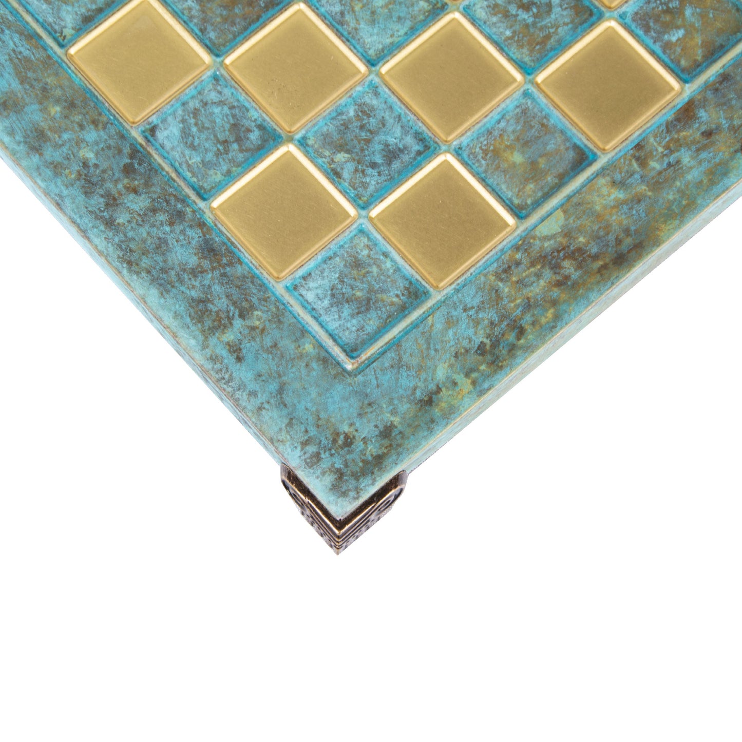 Handcrafted Brass Chessboard - 36x36cm (Available in Brown, Red, Blue, Green, and Turquoise) - Premium Chess from MANOPOULOS Chess & Backgammon - Just €94! Shop now at MANOPOULOS Chess & Backgammon