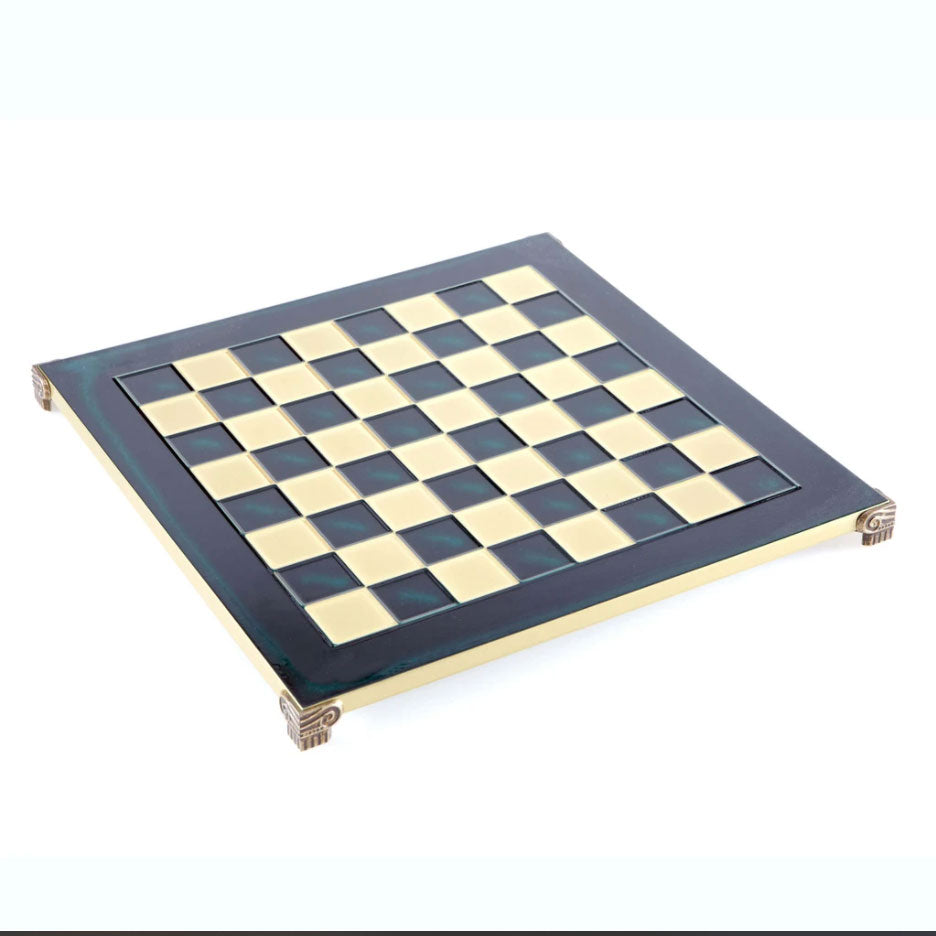 Handcrafted Brass Chessboard - 54x54cm (Extra-Large) - Premium Chess from MANOPOULOS Chess & Backgammon - Just €205! Shop now at MANOPOULOS Chess & Backgammon