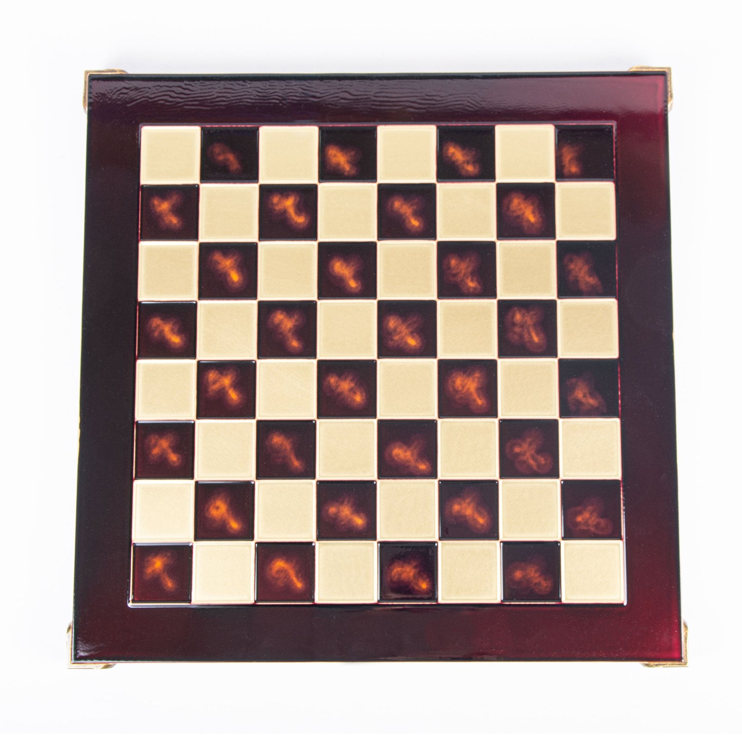 Handcrafted Brass Chessboard - 54x54cm (Extra-Large) - Premium Chess from MANOPOULOS Chess & Backgammon - Just €205! Shop now at MANOPOULOS Chess & Backgammon