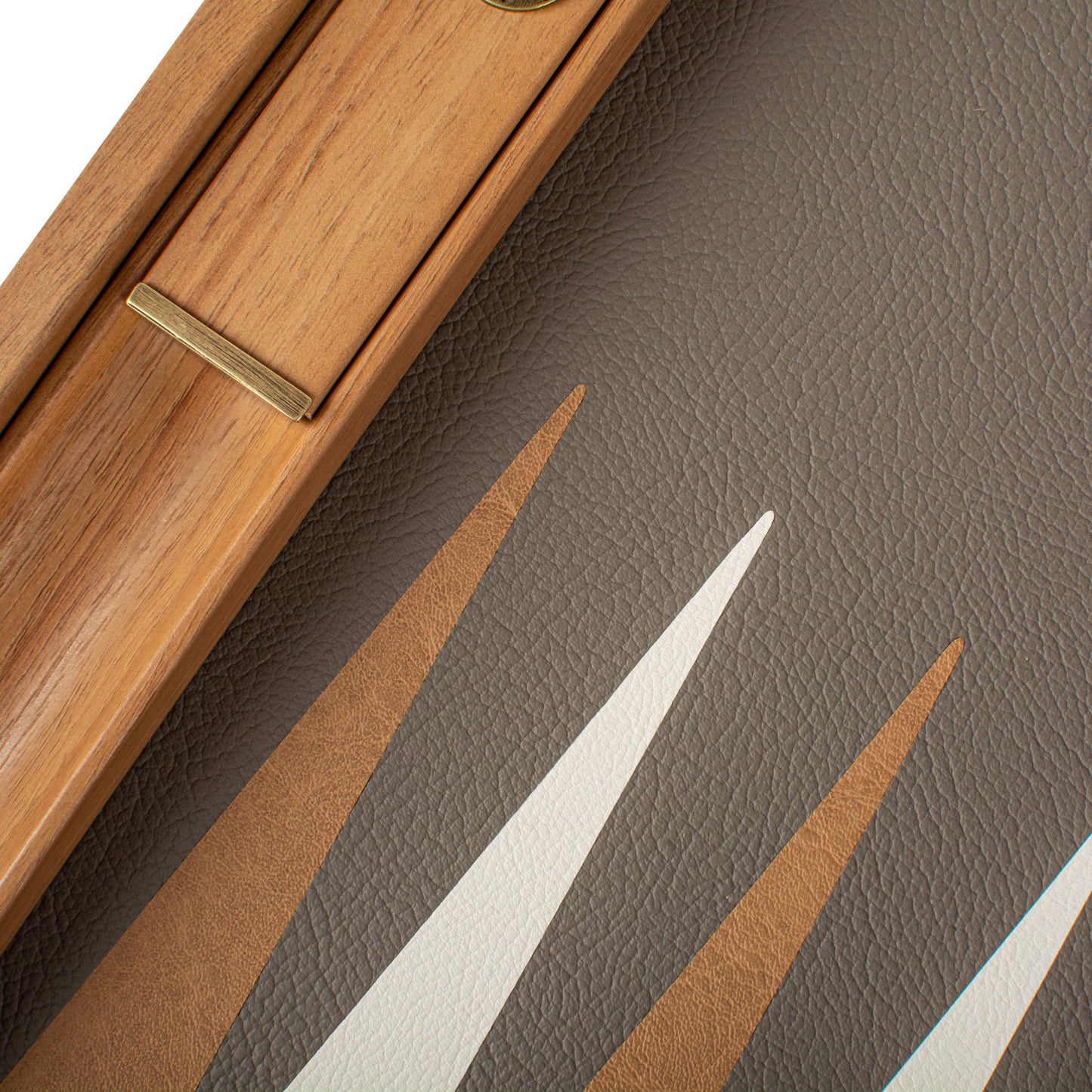 Premium Handcrafted Snake Tote in Grey and Beige Leather Backgammon Set - Premium Backgammon from MANOPOULOS Chess & Backgammon - Just €519! Shop now at MANOPOULOS Chess & Backgammon