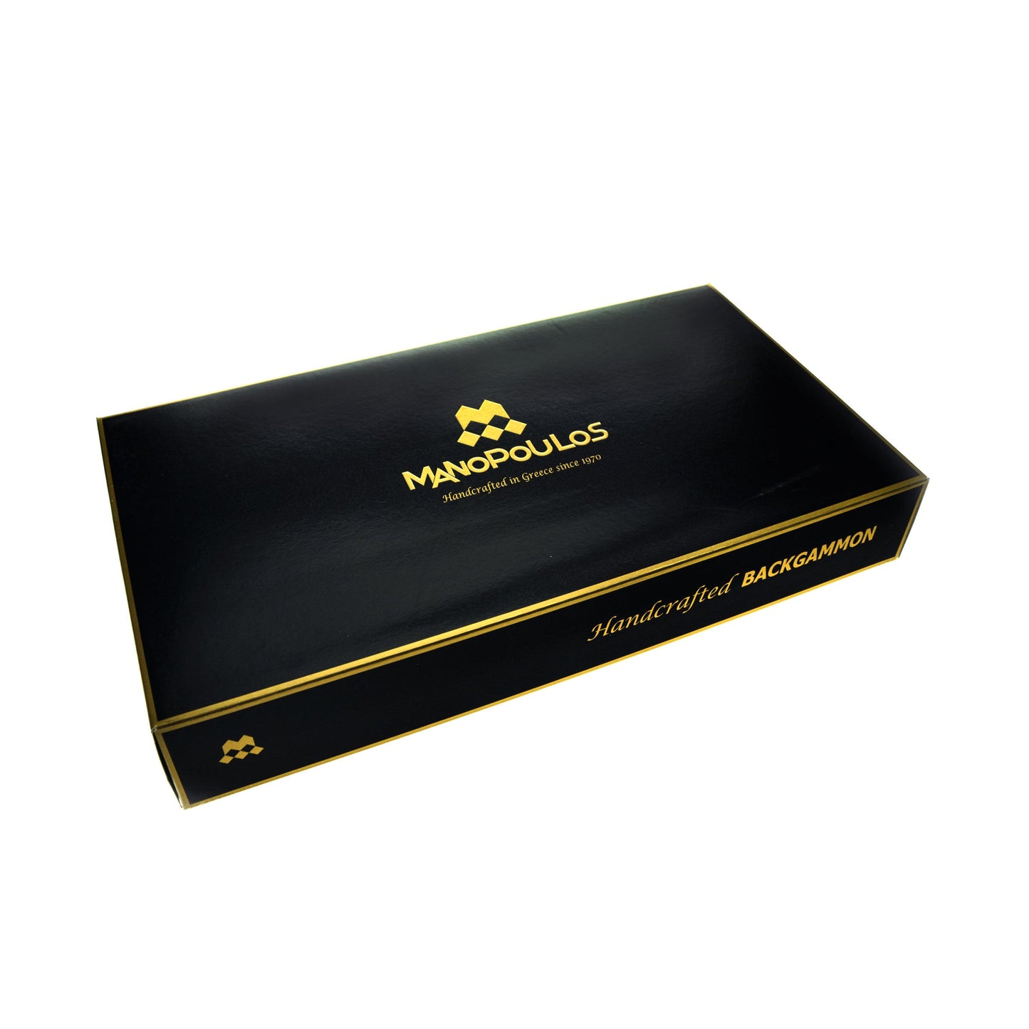 Premium Handcrafted Silver Grid Texture Backgammon Set with Rubber Playing Field - Premium Backgammon from MANOPOULOS Chess & Backgammon - Just €199! Shop now at MANOPOULOS Chess & Backgammon