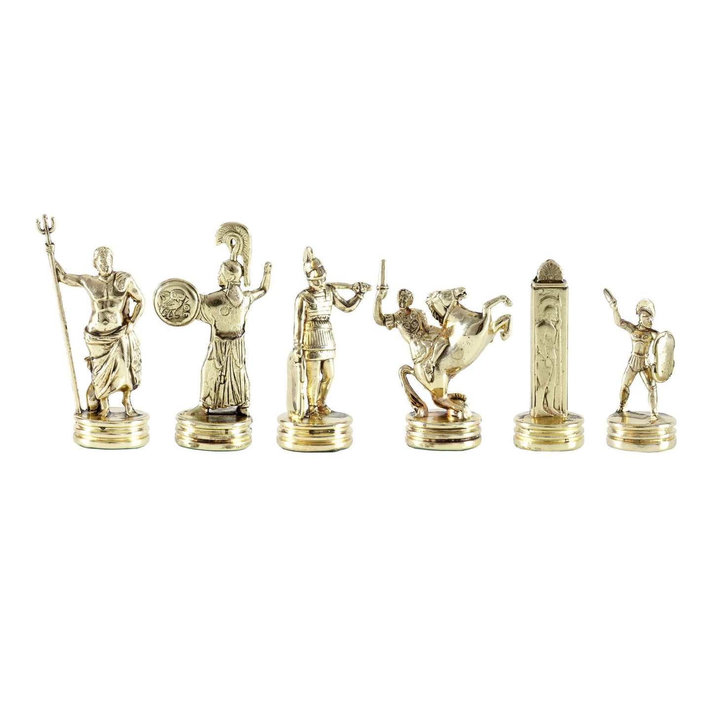 GREEK MYTHOLOGY Chessmen (Medium) - Gold/Green - Premium Chess from MANOPOULOS Chess & Backgammon - Just €102! Shop now at MANOPOULOS Chess & Backgammon