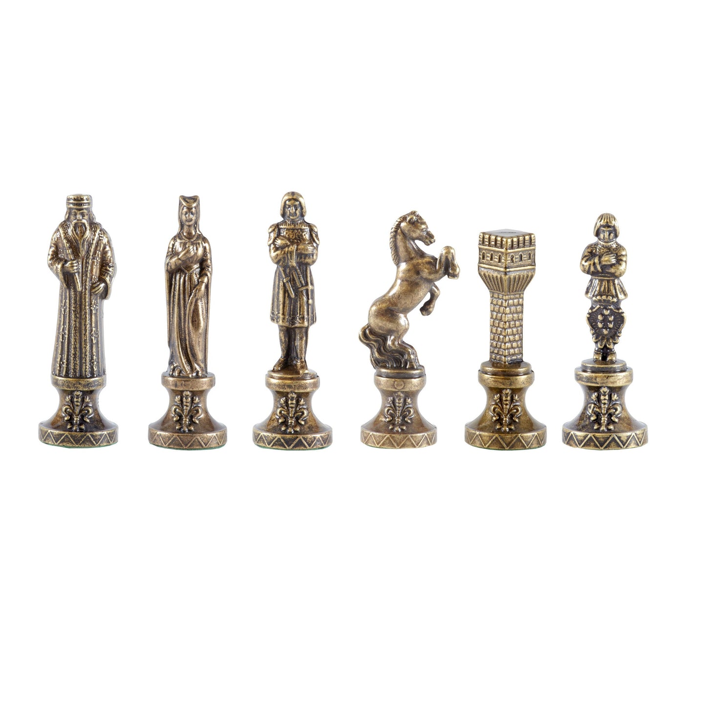 RENAISSANCE Chessmen (Medium) - Gold/Brown - Premium Chess from MANOPOULOS Chess & Backgammon - Just €109! Shop now at MANOPOULOS Chess & Backgammon