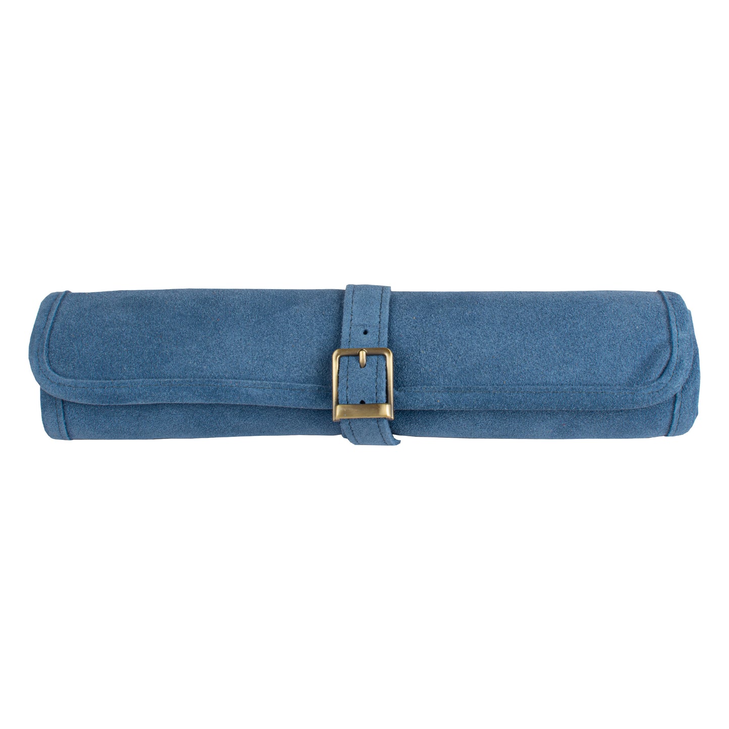 Premium Handcrafted RAF Blue Suede Roll-Up Backgammon Set