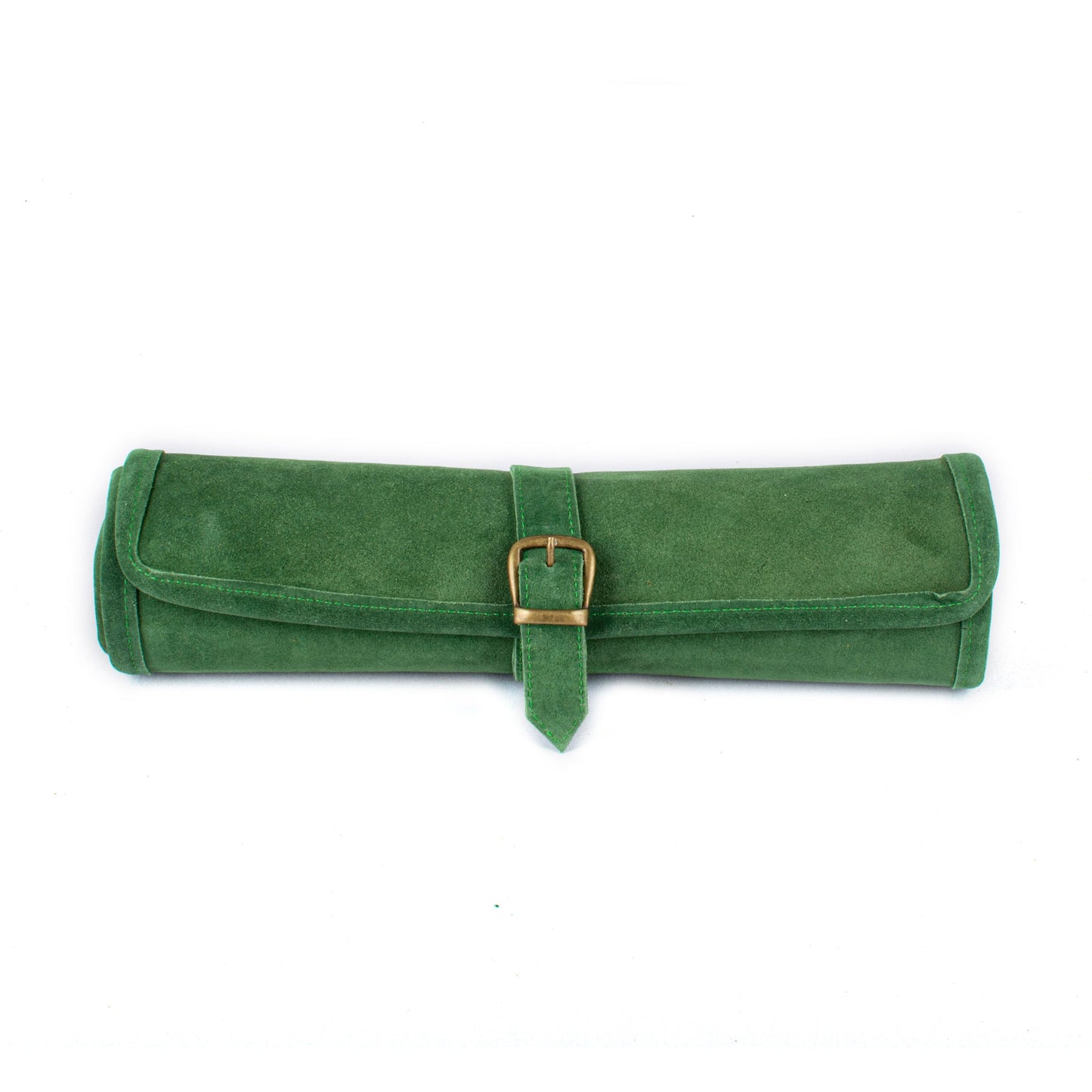 Premium Handcrafted Forest Green Suede Roll-Up Backgammon Set - Premium Backgammon from MANOPOULOS Chess & Backgammon - Just €139! Shop now at MANOPOULOS Chess & Backgammon