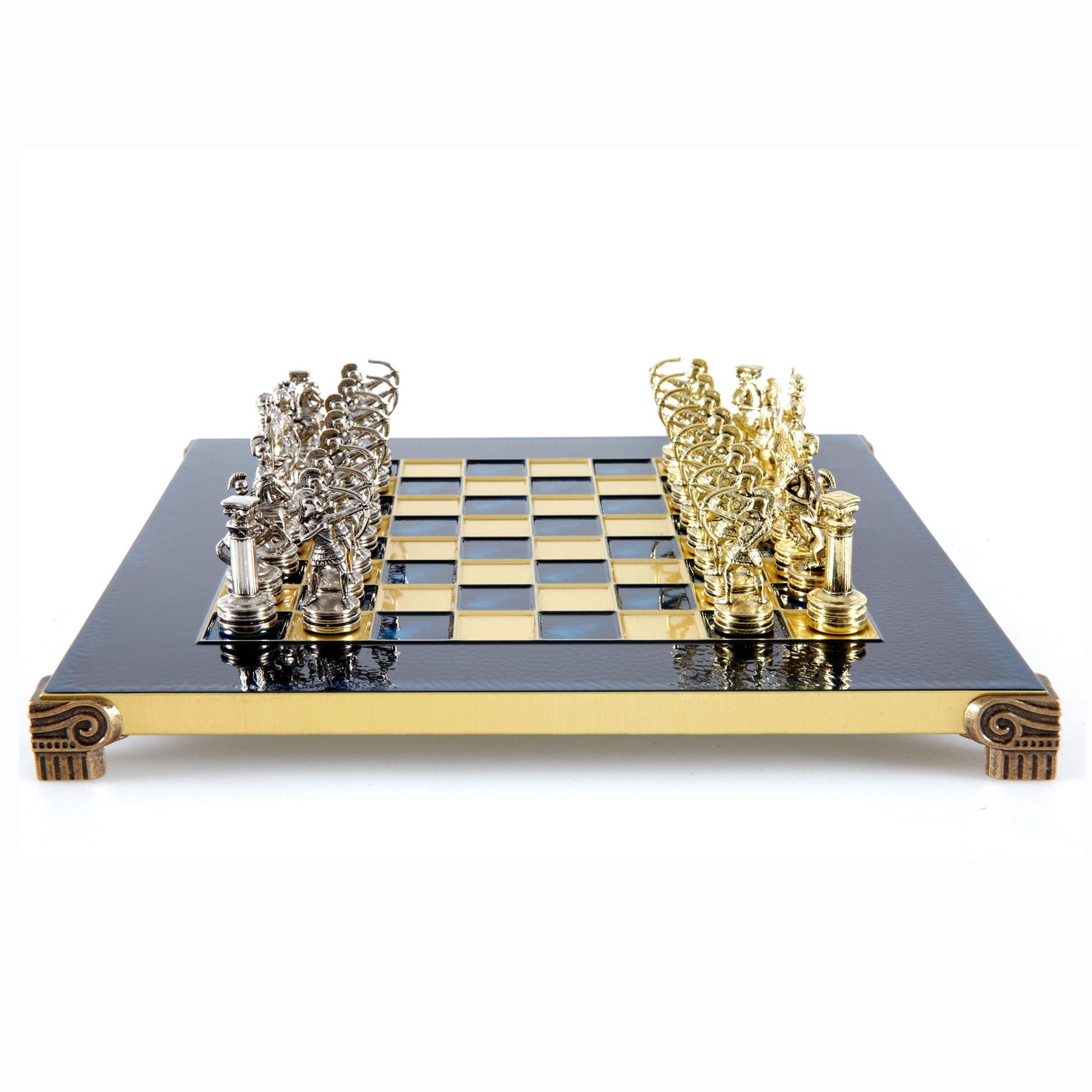 ARCHERS CHESS SET with gold/silver chessmen and bronze chessboard 28 x 28cm (Small) - Premium Chess from MANOPOULOS Chess & Backgammon - Just €168! Shop now at MANOPOULOS Chess & Backgammon