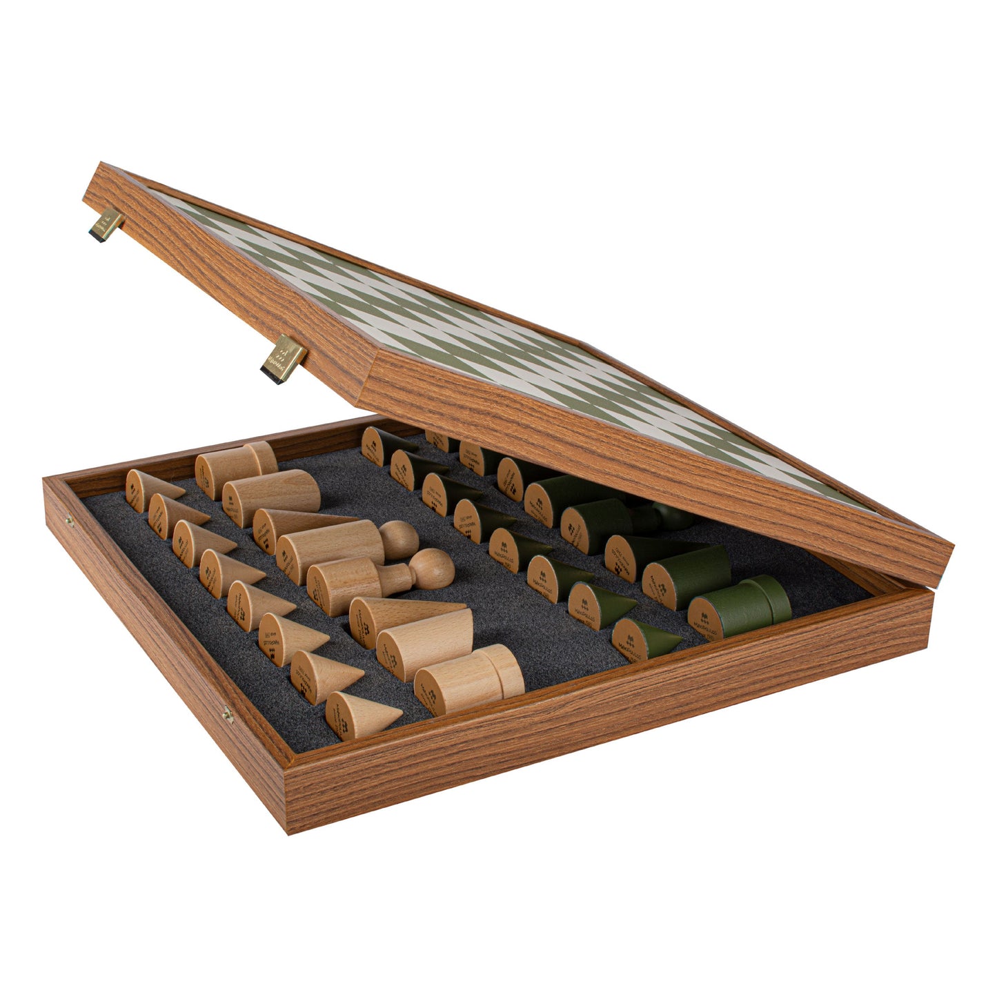 Bauhaus Style Green & White Chess Set - 40x40cm with 8.5cm King Chessmen - Premium Chess from MANOPOULOS Chess & Backgammon - Just €195! Shop now at MANOPOULOS Chess & Backgammon