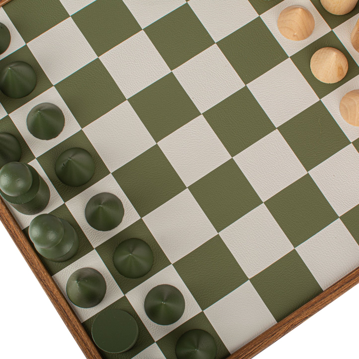 Bauhaus Style Green & White Chess Set - 40x40cm with 8.5cm King Chessmen - Premium Chess from MANOPOULOS Chess & Backgammon - Just €195! Shop now at MANOPOULOS Chess & Backgammon