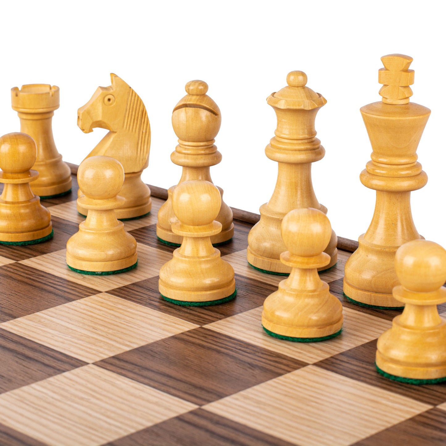 WALNUT Chess set 40x40cm (Medium) with Staunton Chessmen 8.5cm King
