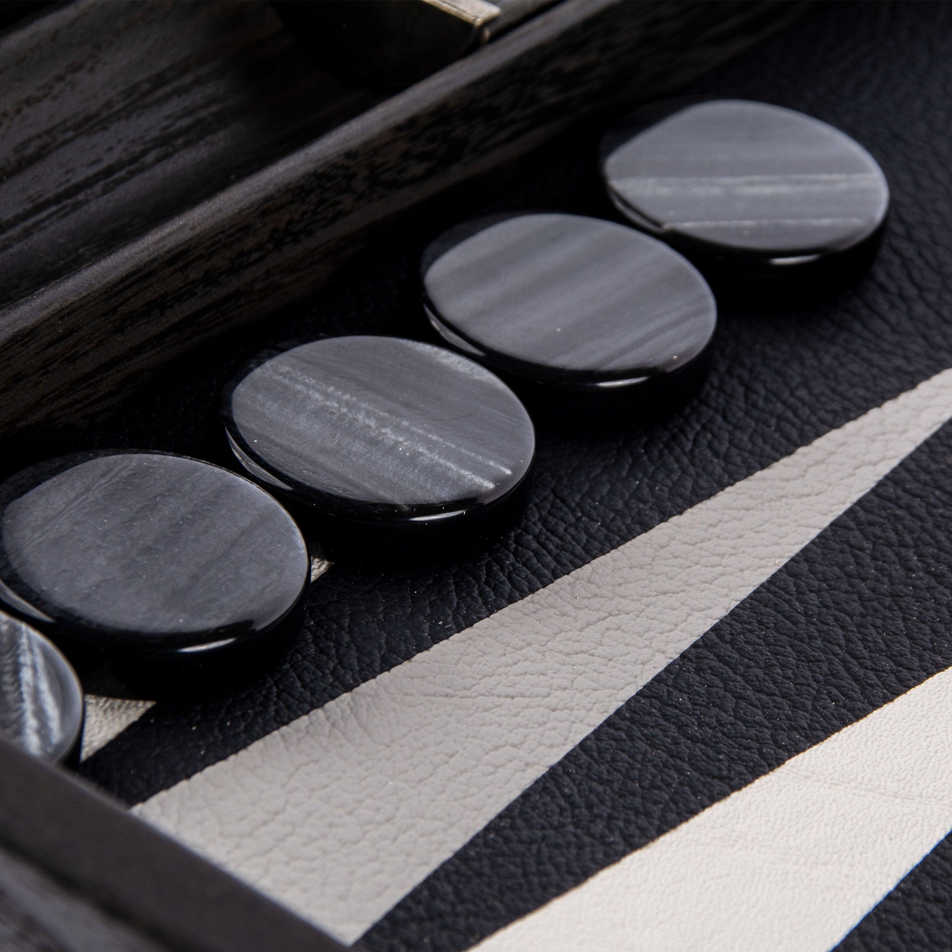 Premium Leatherette Classic Black Backgammon Set - Premium Backgammon from MANOPOULOS Chess & Backgammon - Just €215! Shop now at MANOPOULOS Chess & Backgammon