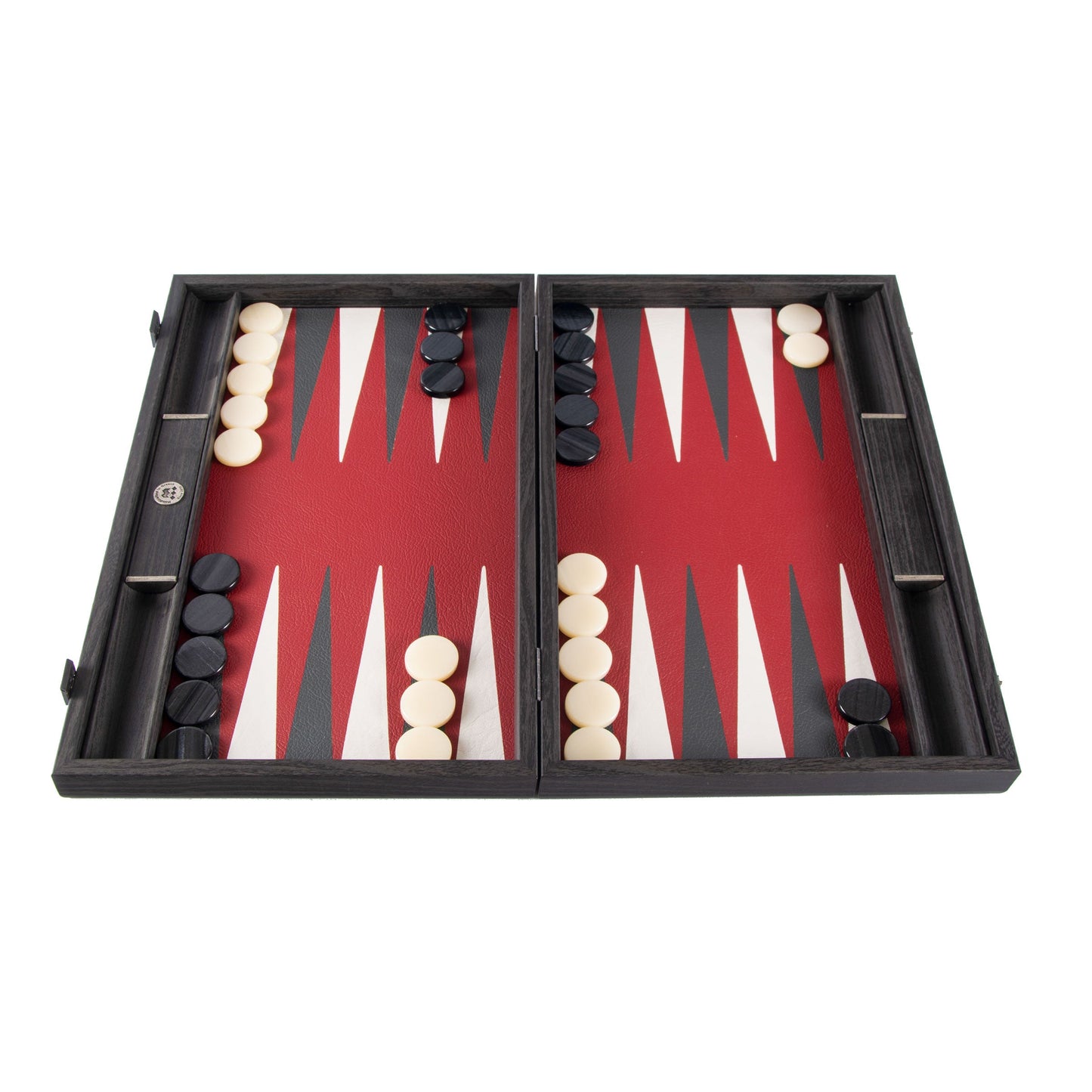 Premium Leatherette Burgundy Red Backgammon Set - Premium Backgammon from MANOPOULOS Chess & Backgammon - Just €215! Shop now at MANOPOULOS Chess & Backgammon