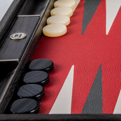 Premium Leatherette Burgundy Red Backgammon Set - Premium Backgammon from MANOPOULOS Chess & Backgammon - Just €215! Shop now at MANOPOULOS Chess & Backgammon