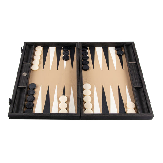 Premium Leatherette Mocha Brown Backgammon Set - Premium Backgammon from MANOPOULOS Chess & Backgammon - Just €215! Shop now at MANOPOULOS Chess & Backgammon