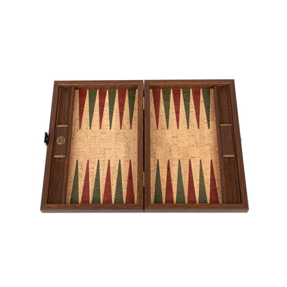 Premium Handcrafted Natural Cork Backgammon Set with Oak Wood Checkers