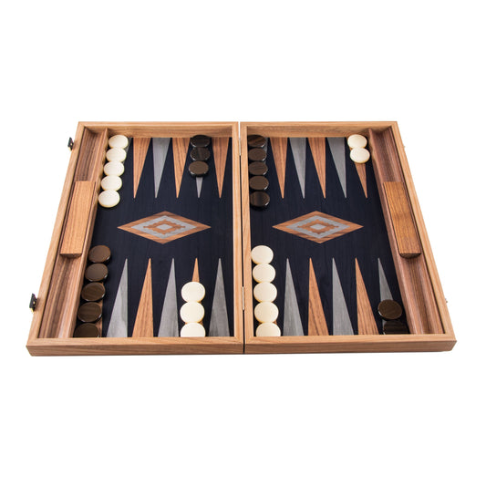 Premium Handcrafted American Walnut with Black Oak Backgammon Set - Premium Backgammon from MANOPOULOS Chess & Backgammon - Just €193! Shop now at MANOPOULOS Chess & Backgammon