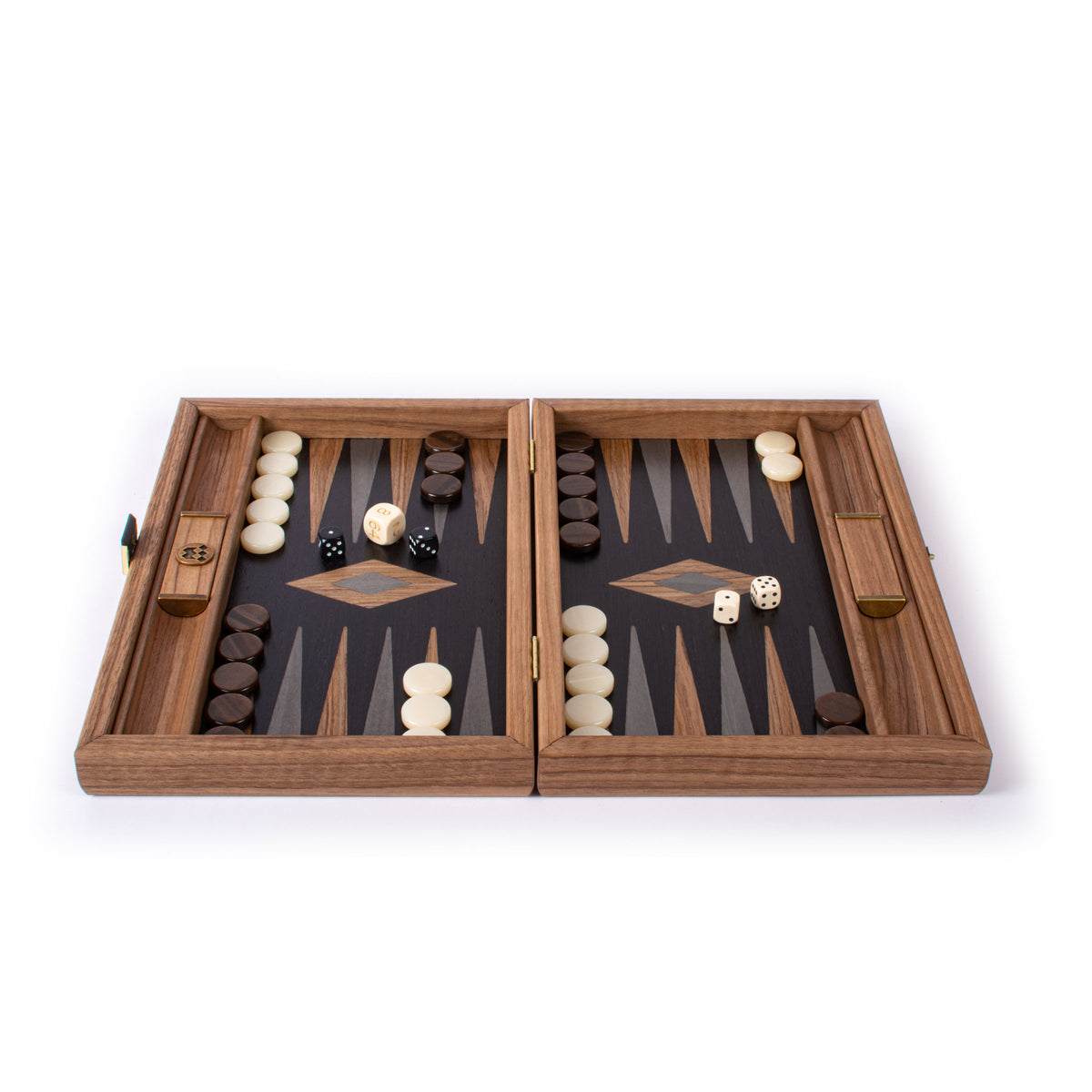 Premium Handcrafted American Walnut with Black Oak Backgammon Set