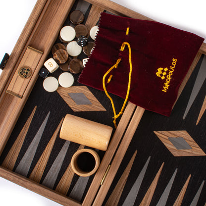 Premium Handcrafted American Walnut with Black Oak Backgammon Set